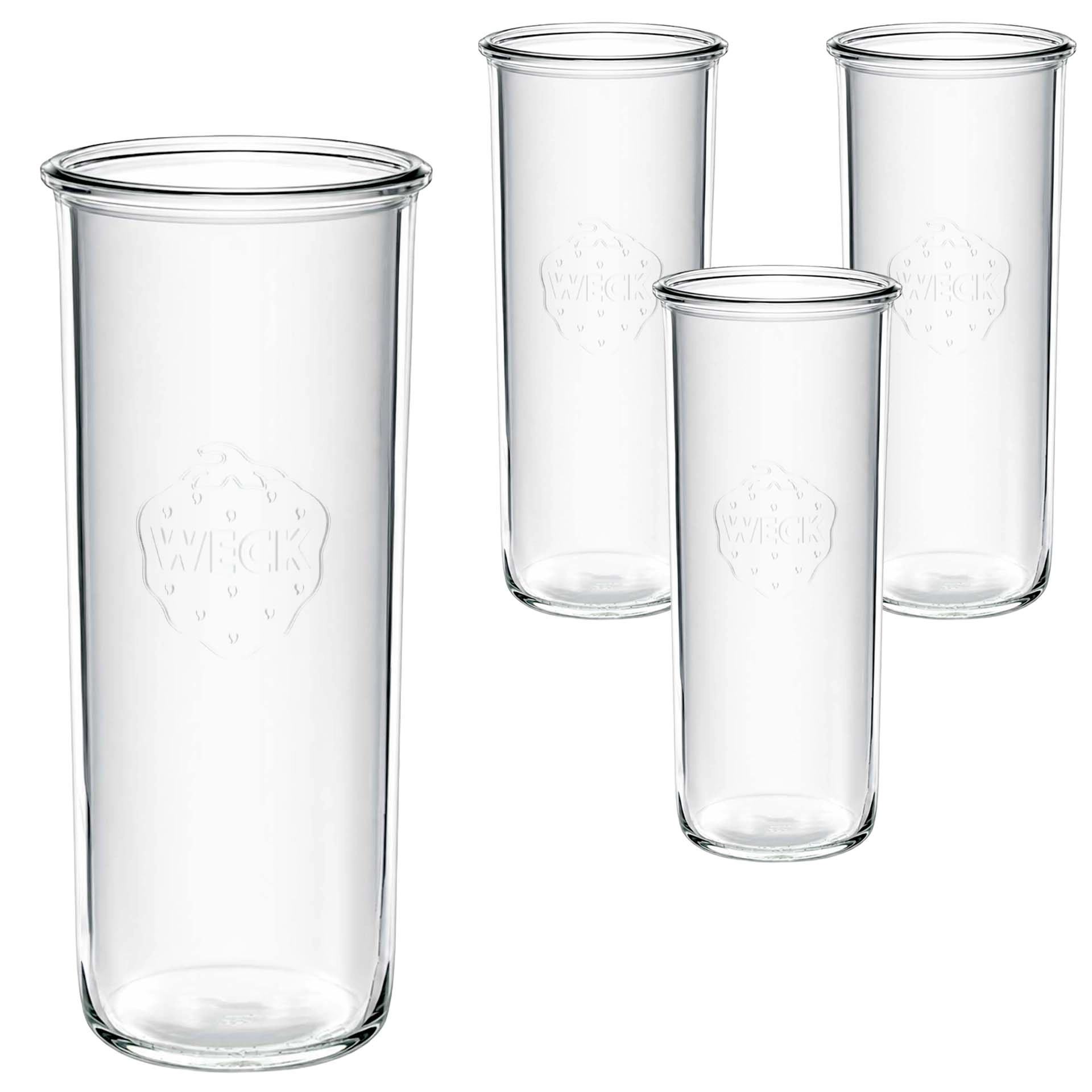 WECK Culinare Sturzglas 1400 ml, 4er Karton