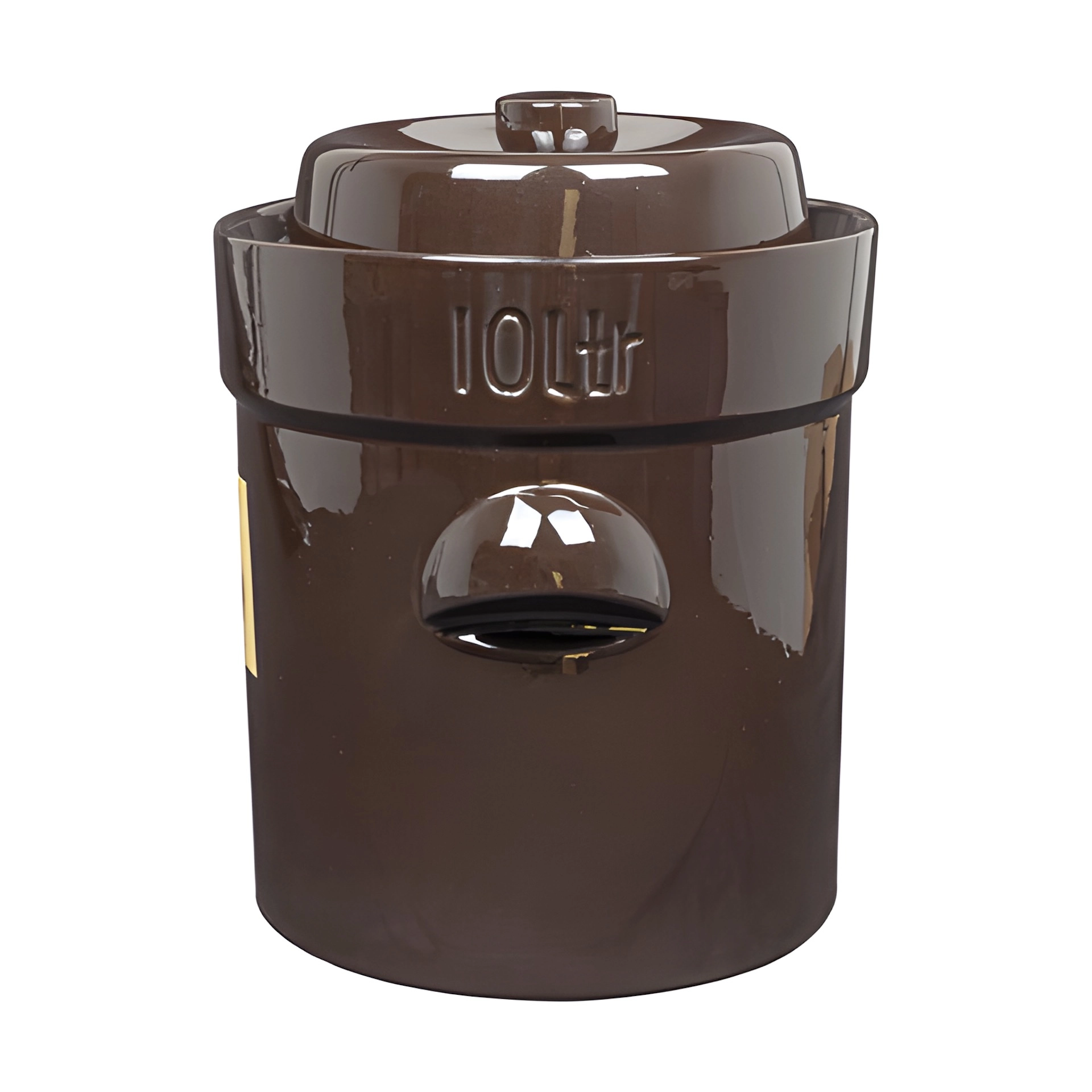Gärtopf 10 Liter braun mit Beschwerungssteinen
