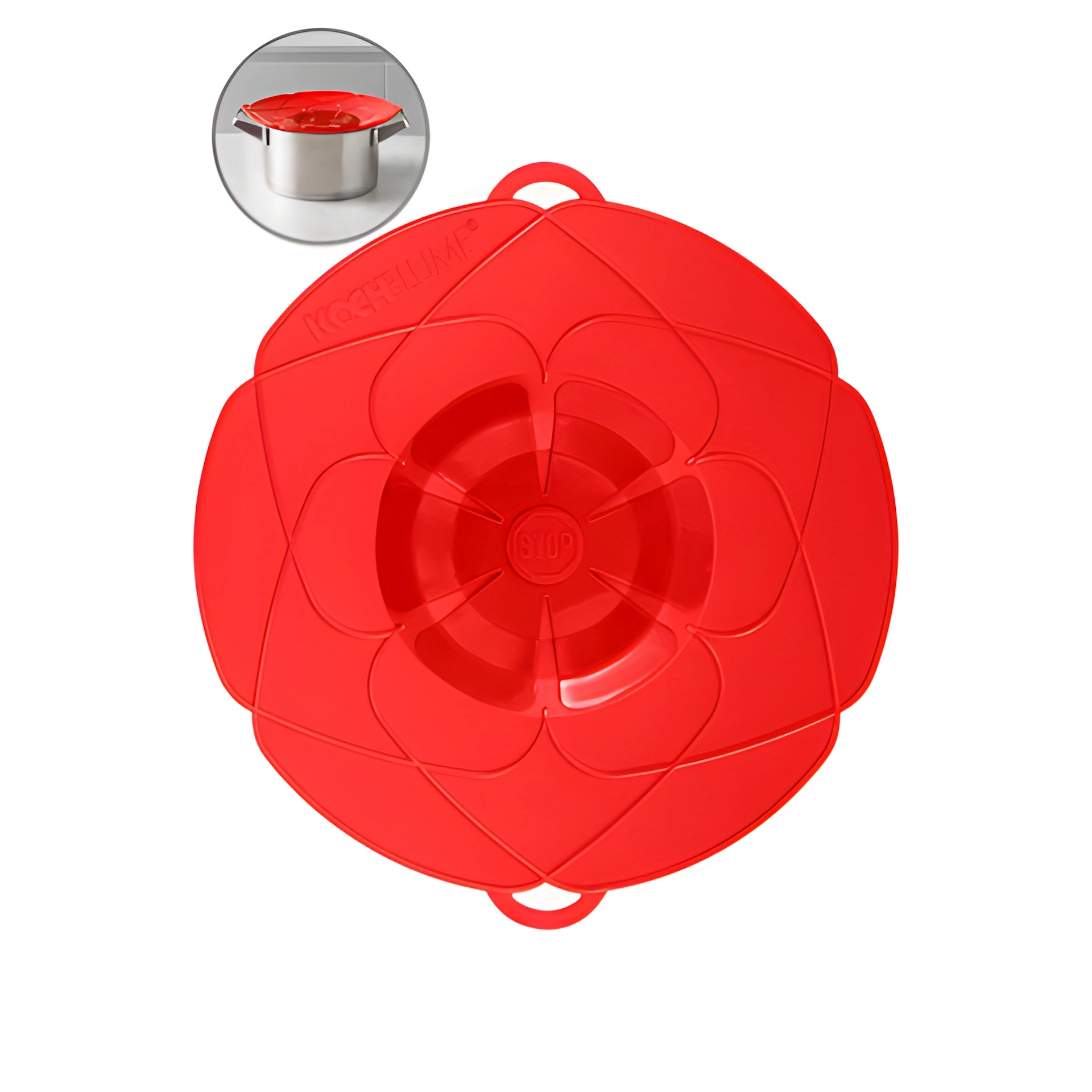 Kochblume Überkochschutz L rot