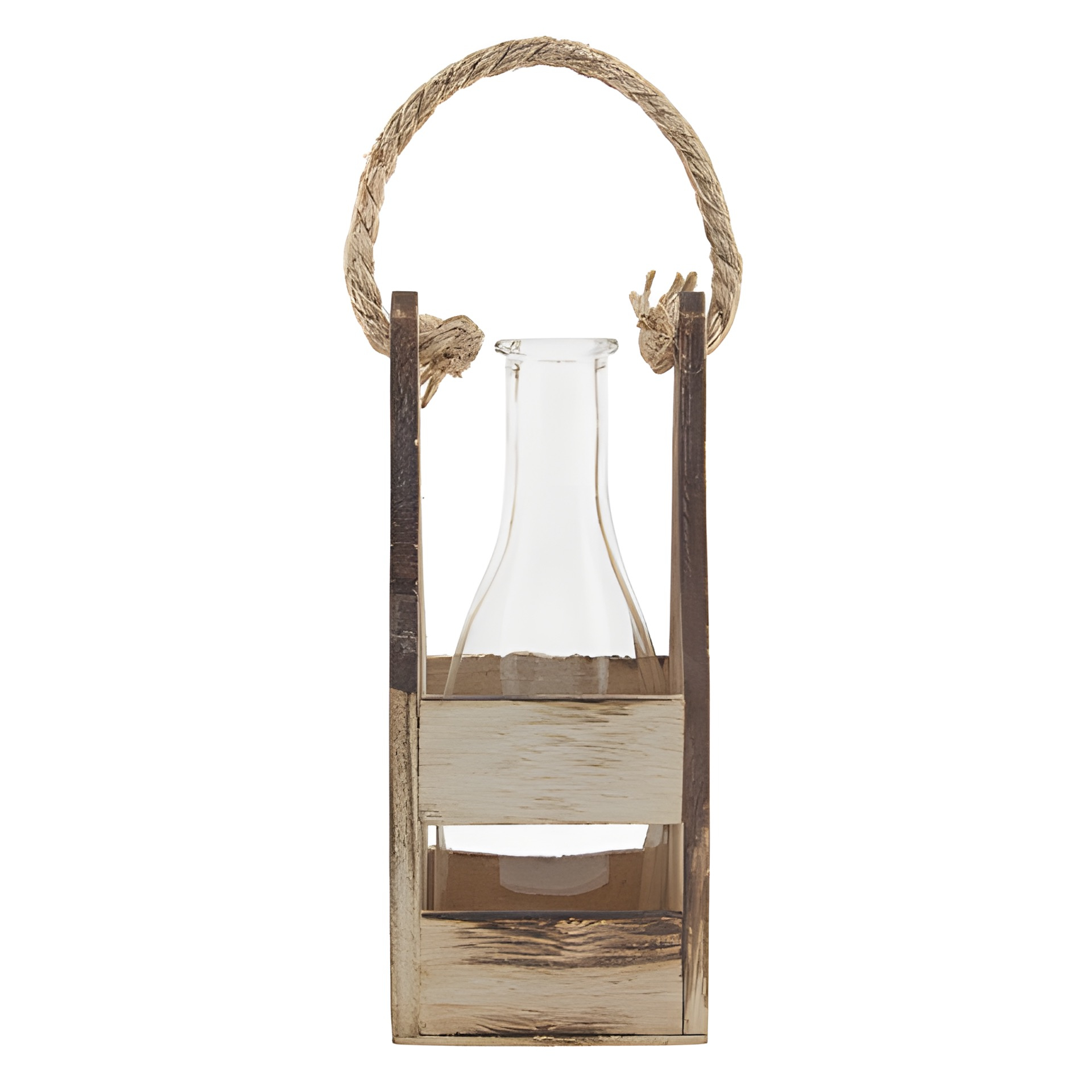 Deko-Flasche 290 ml im Holzträger (Karton, 24 Stück)