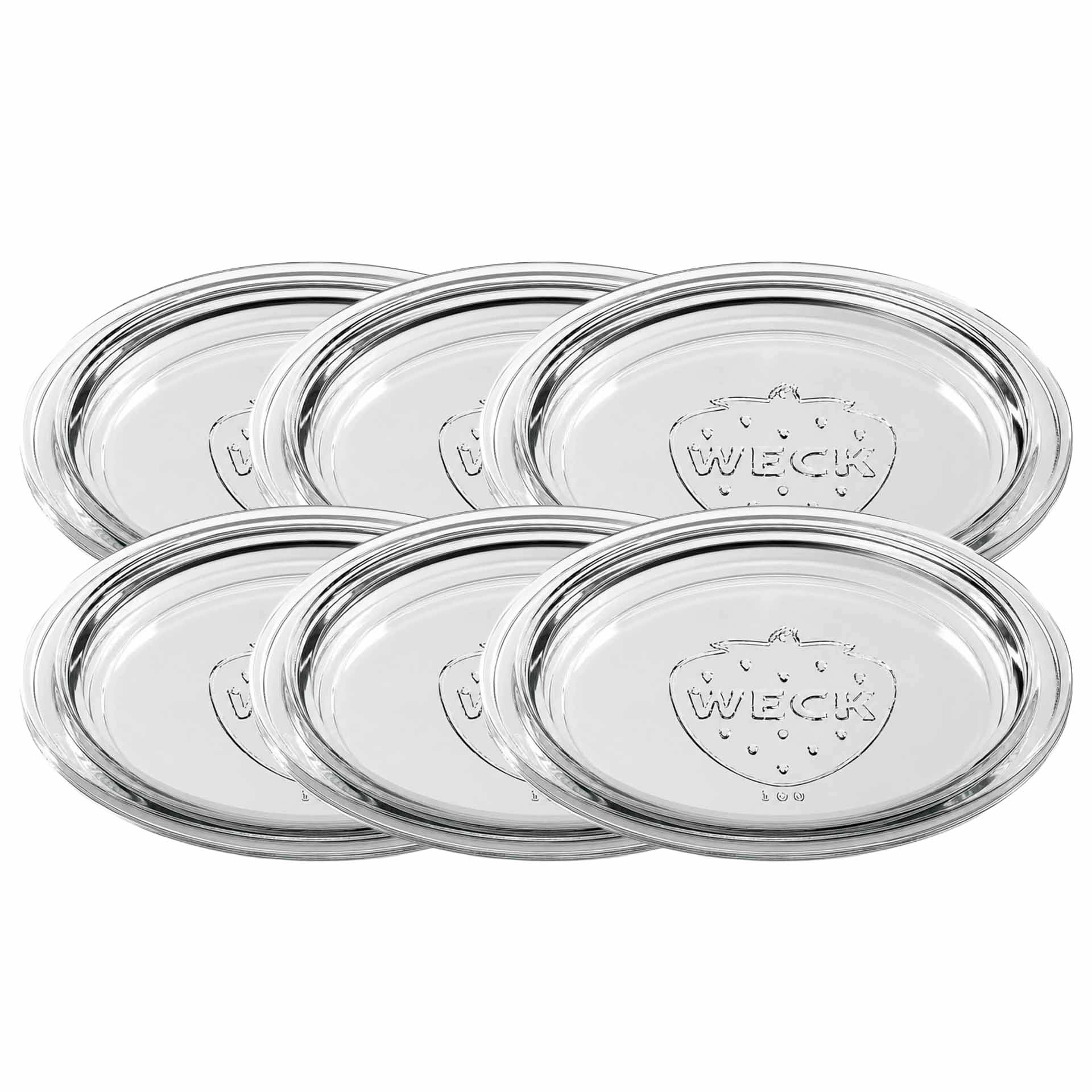 WECK Culinare Glasdeckel Ø 100 mm, 6 Stück