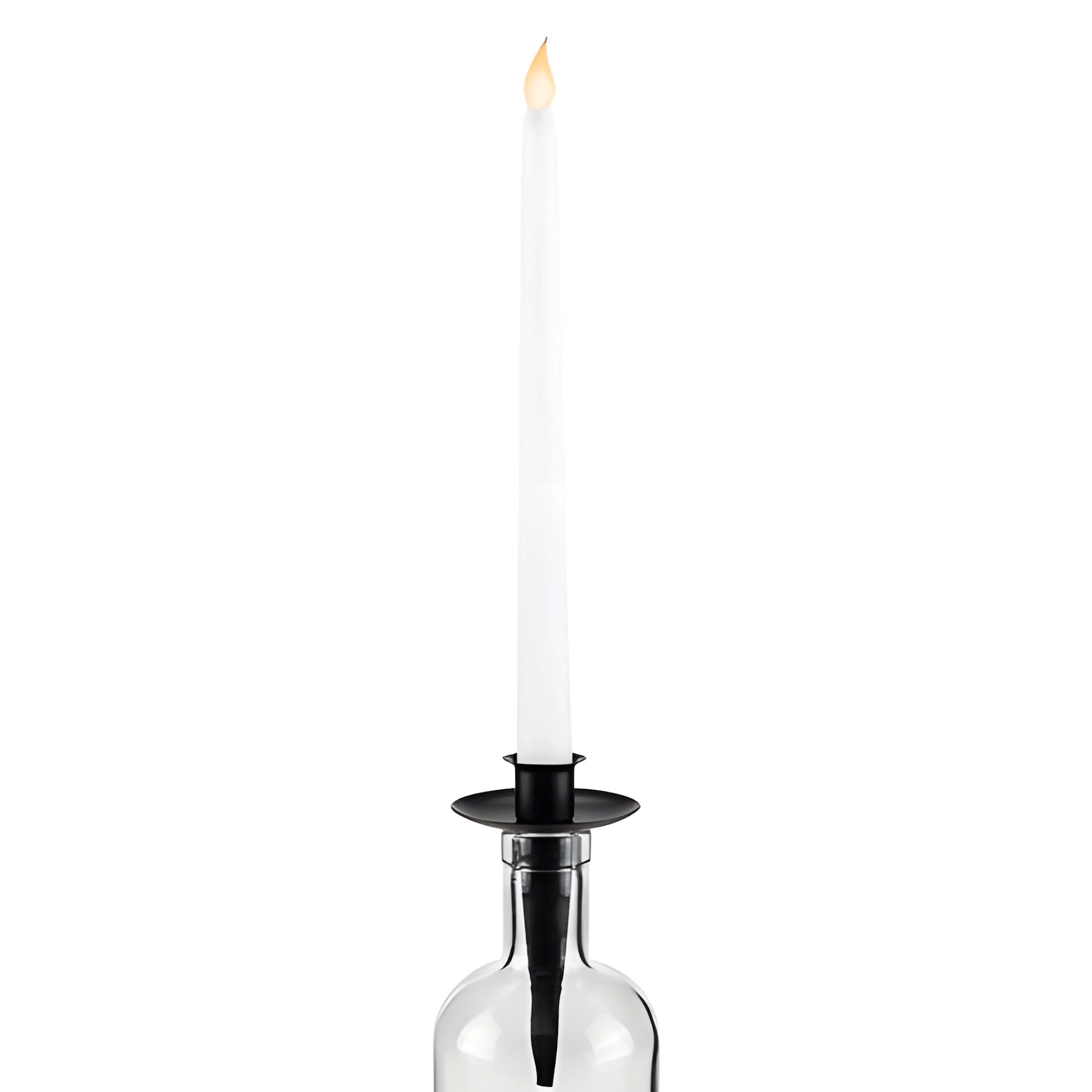 LED Stabkerze Echtwachs mit Timer, 27 cm