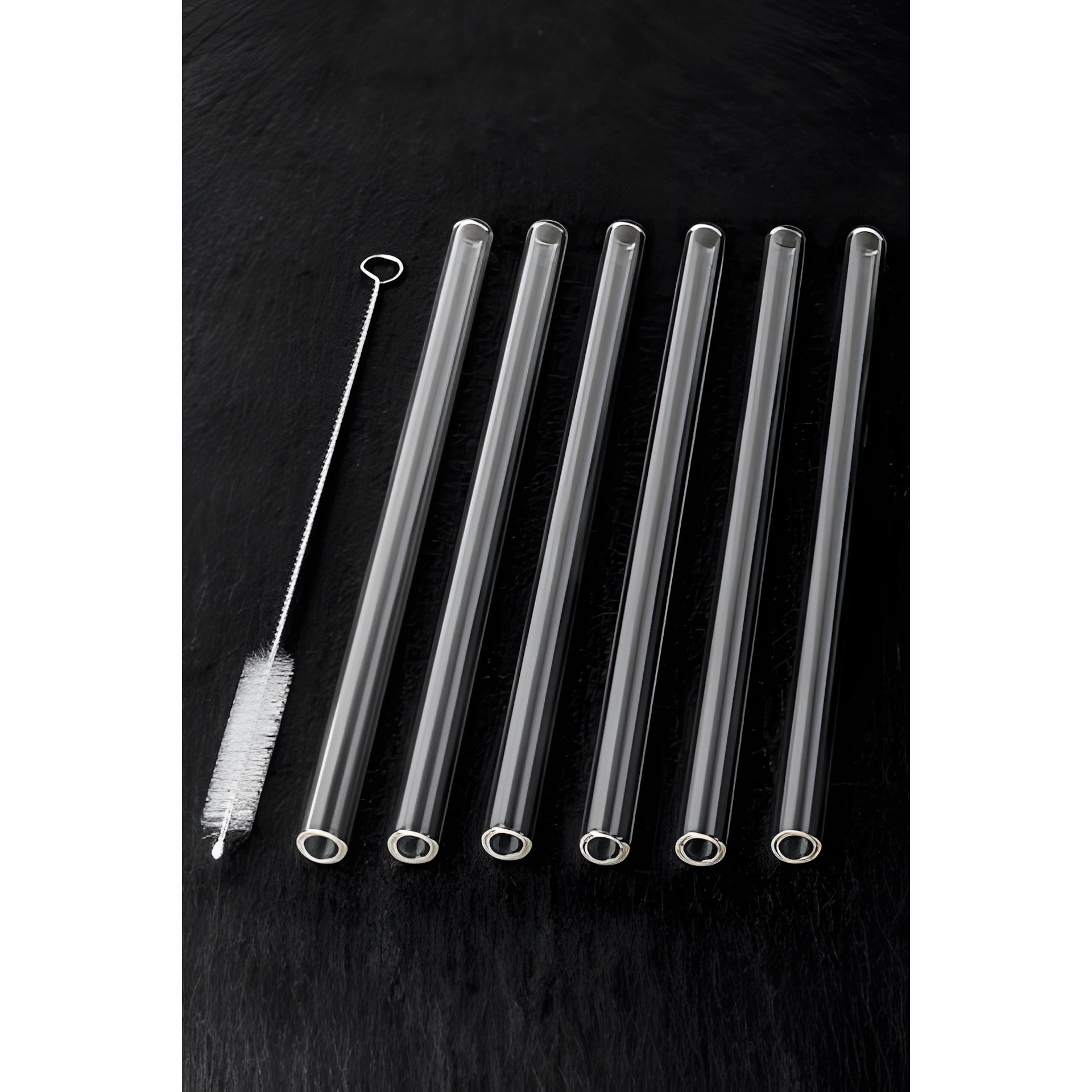 Glastrinkhalme 20 cm, Ø 10 mm, 6 Stück