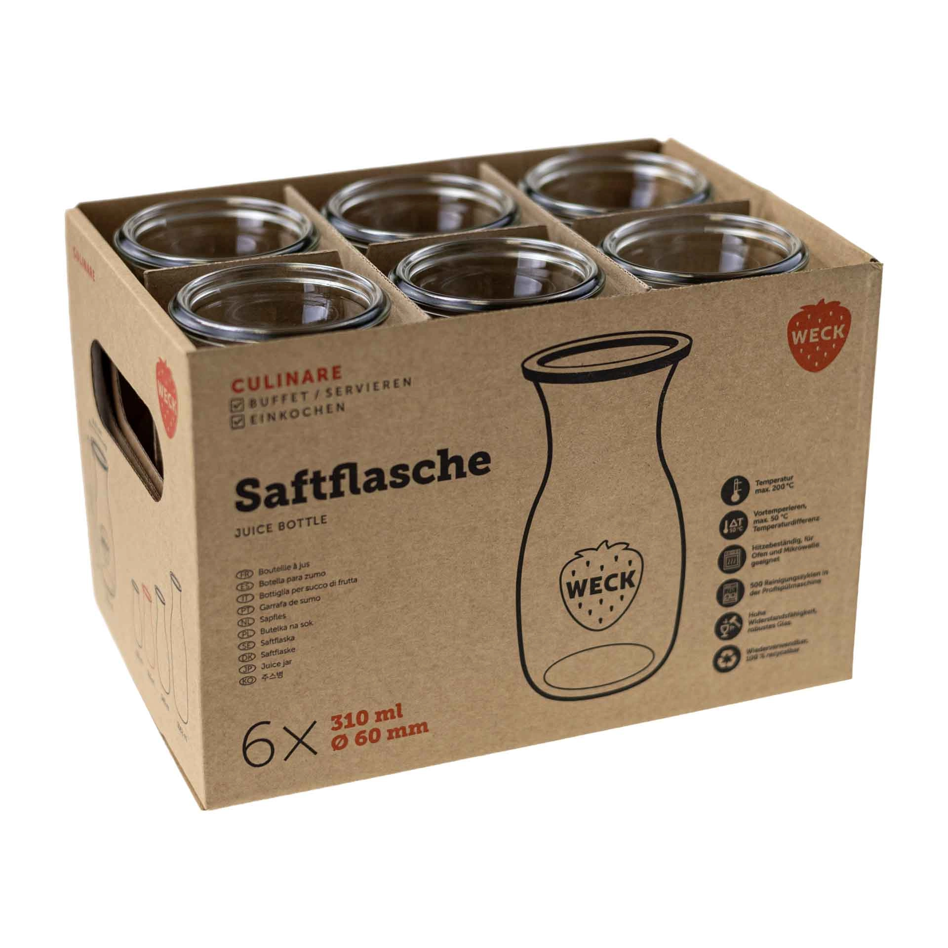 WECK Culinare Glaskaraffe 250 ml, 6er Karton