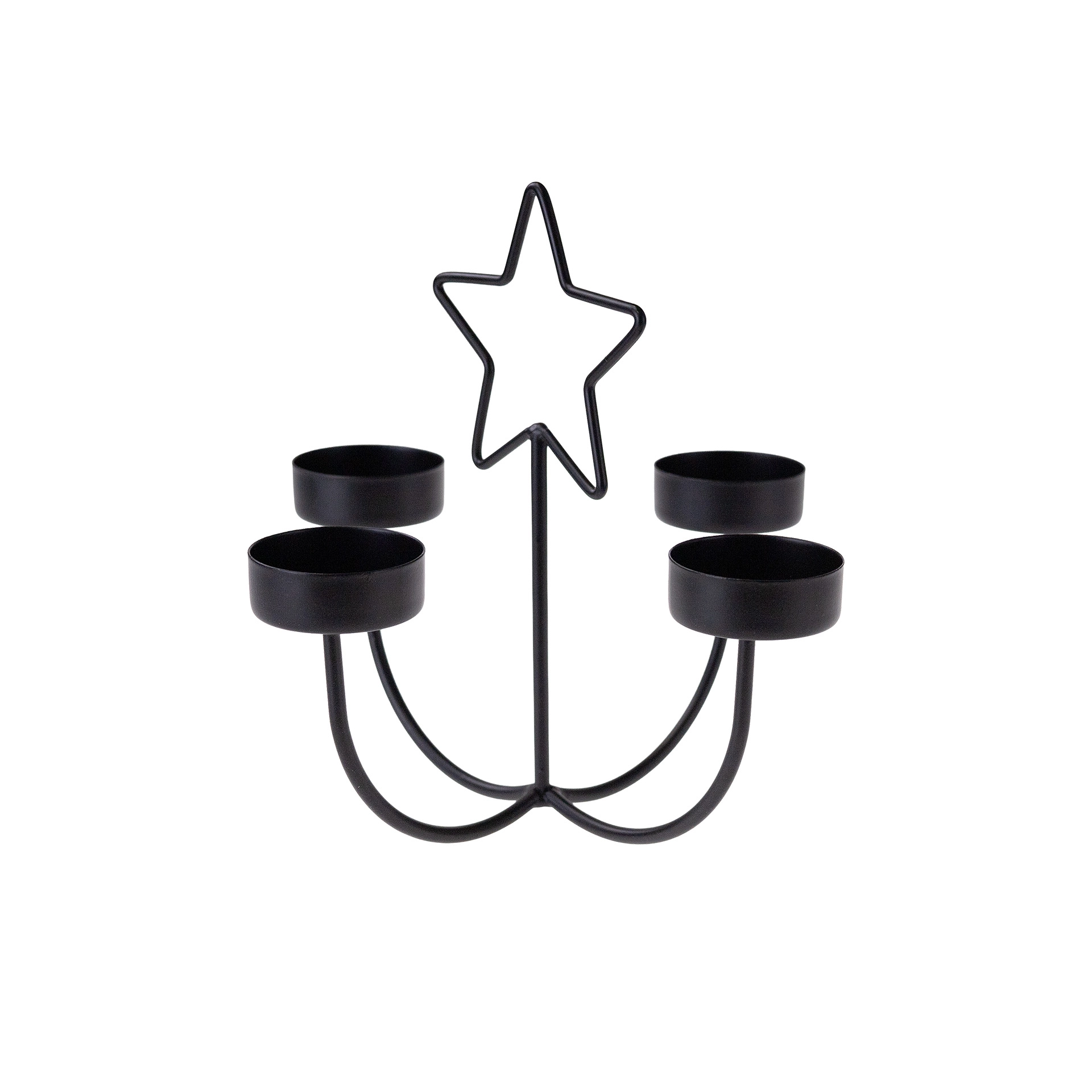 Metallkerzenhalter 'Stern', 4-armig