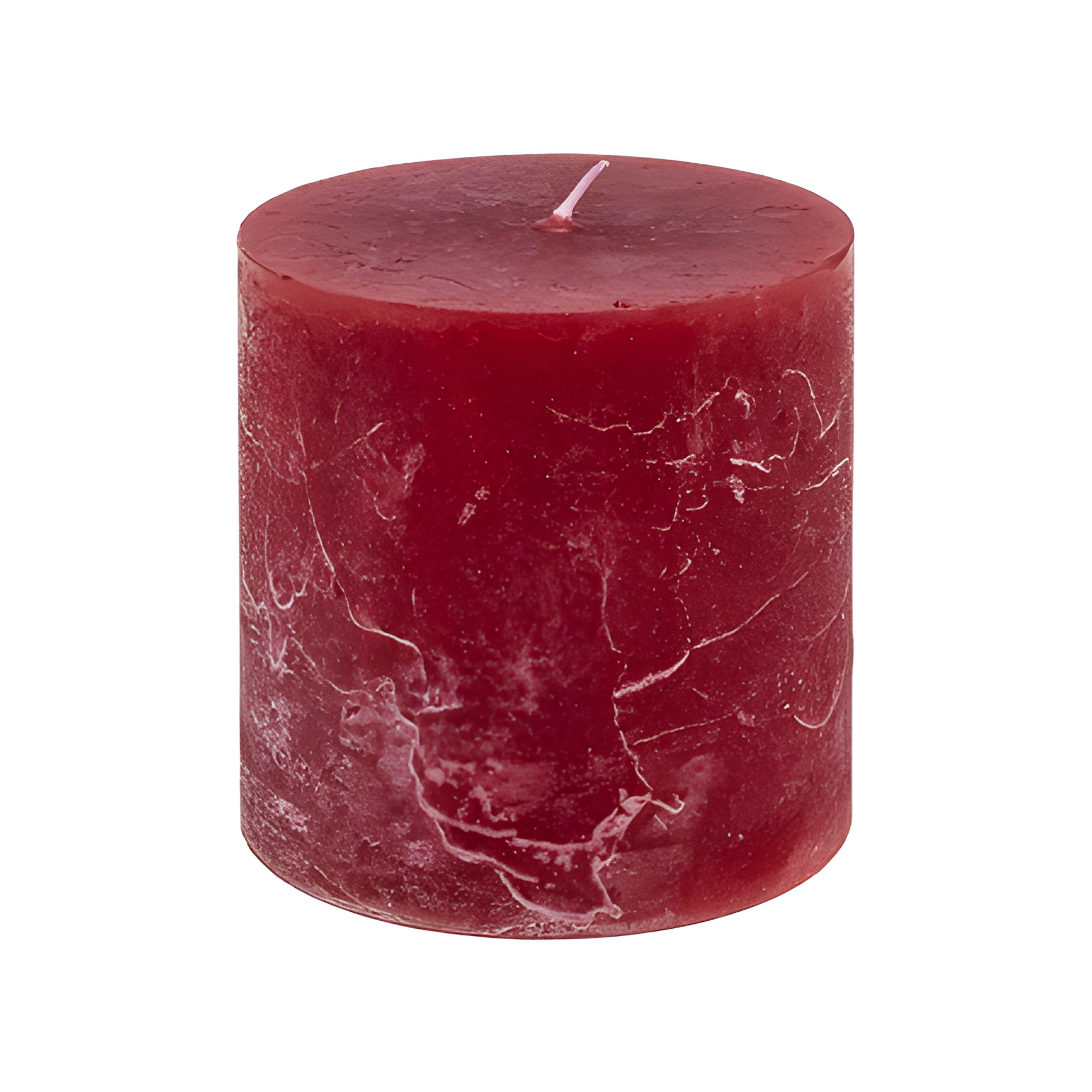 Stumpenkerze 'Rustik' Ø 9 cm, rot