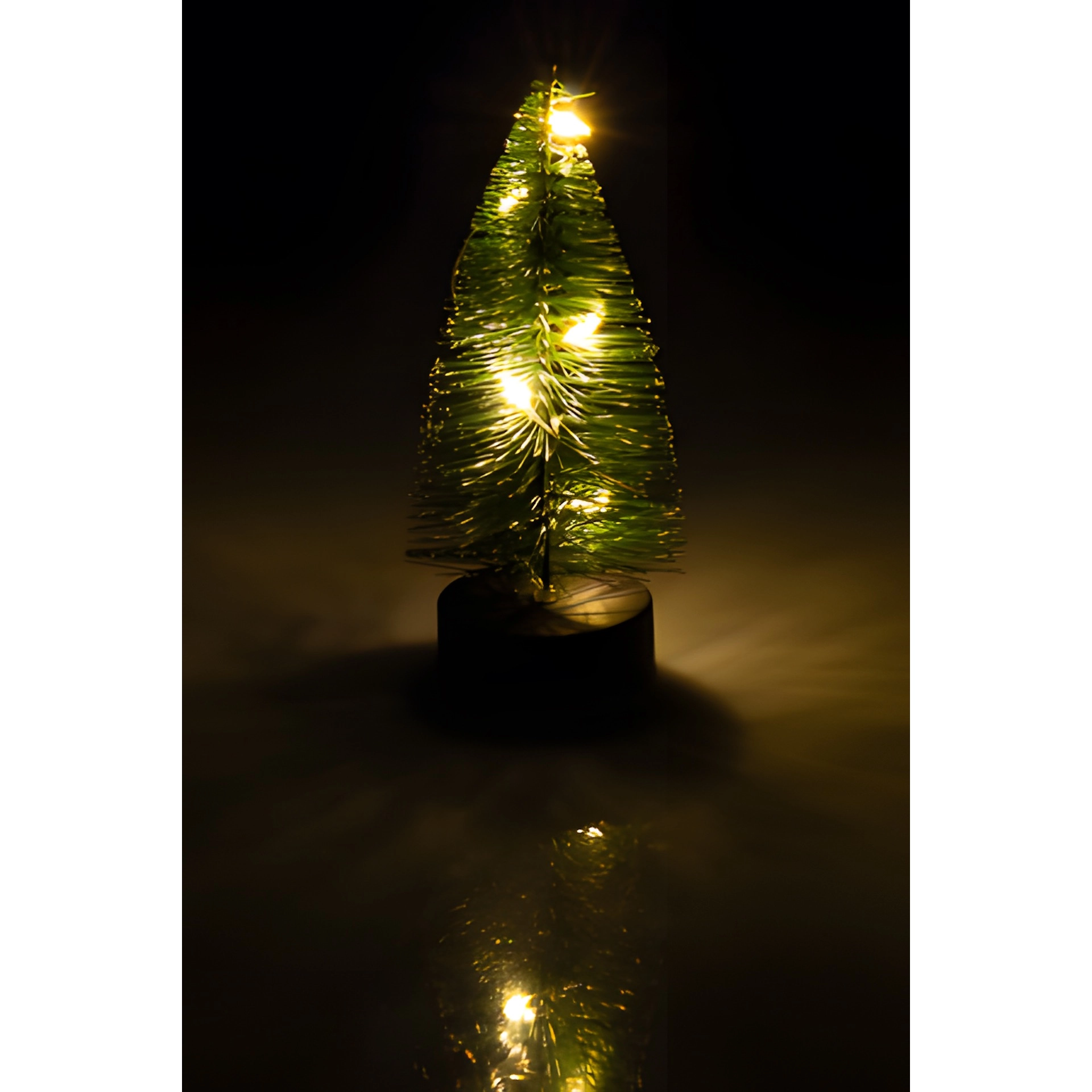 Deko-Tannenbaum mit 5 LEDs, 10 cm, grün