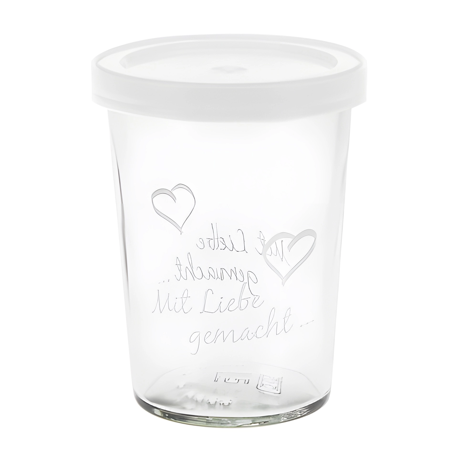 Becherglas 150 ml 'Mit Liebe gemacht'