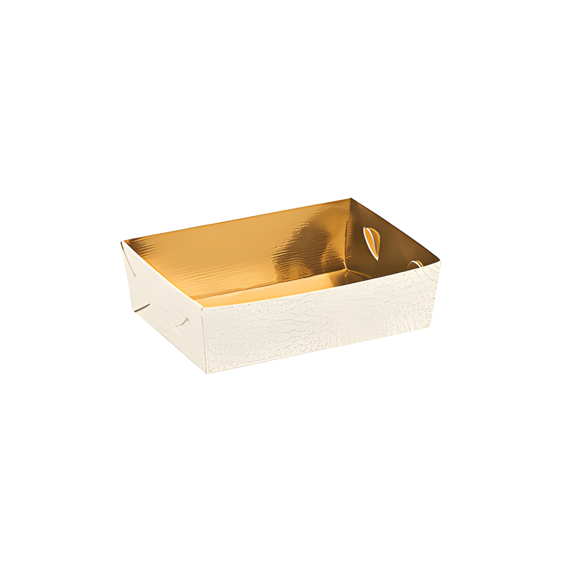 Schale 130 x 90 x 35 mm gold/weiß
