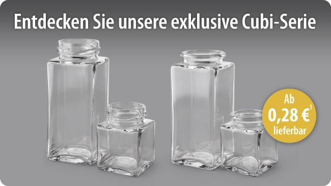 Unsere Cubi-Gläser: Kompakt, vielseitig, platzsparend