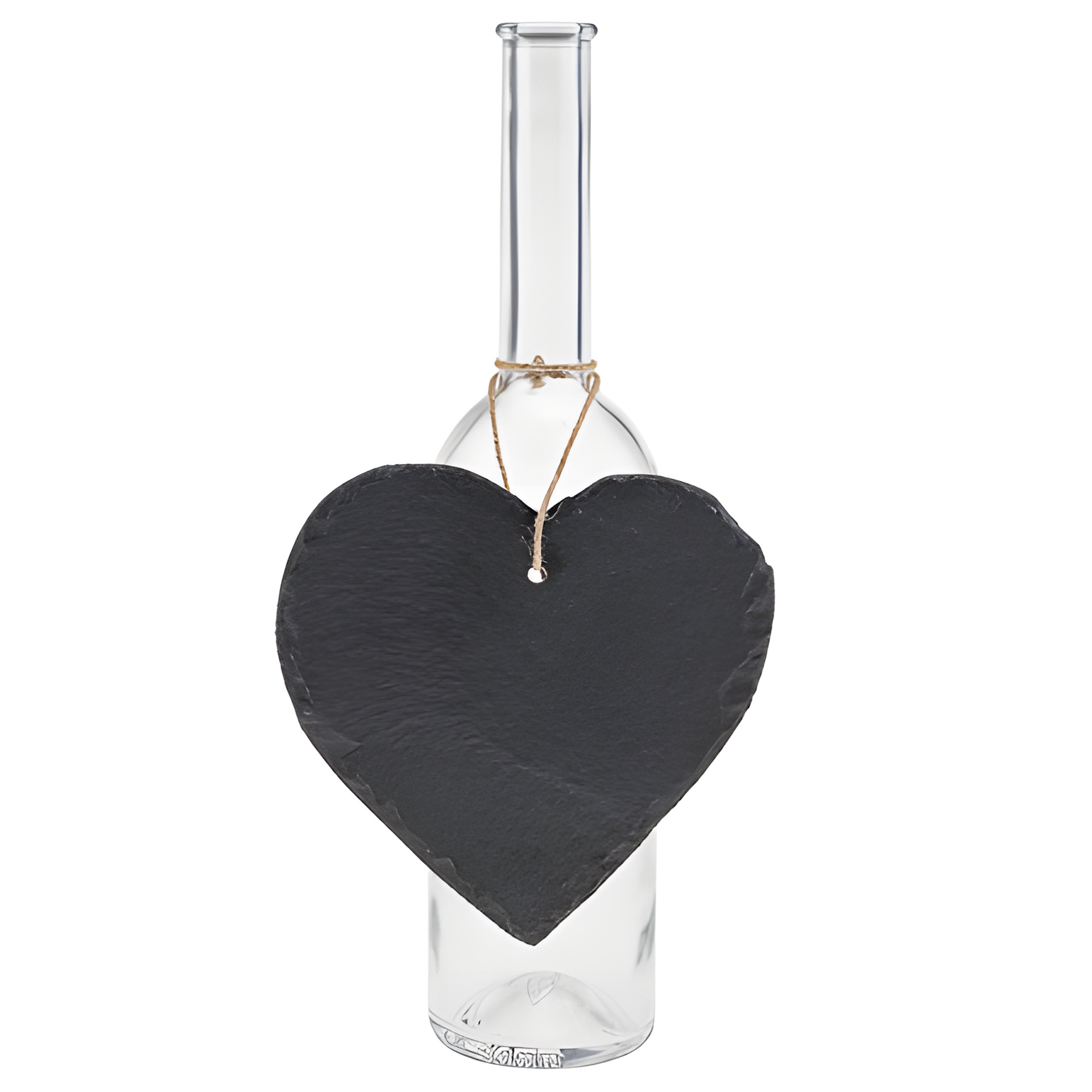 Anhänger 'Herz' aus Schiefer 15 cm (Karton, 48 Stück)