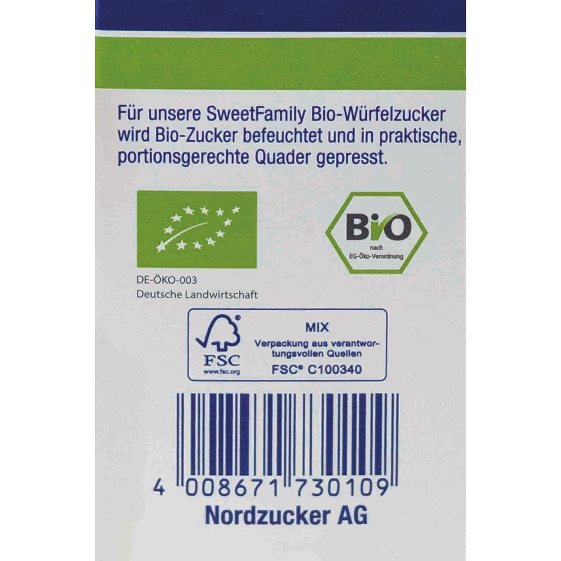 Bio-Würfelzucker, 500 g