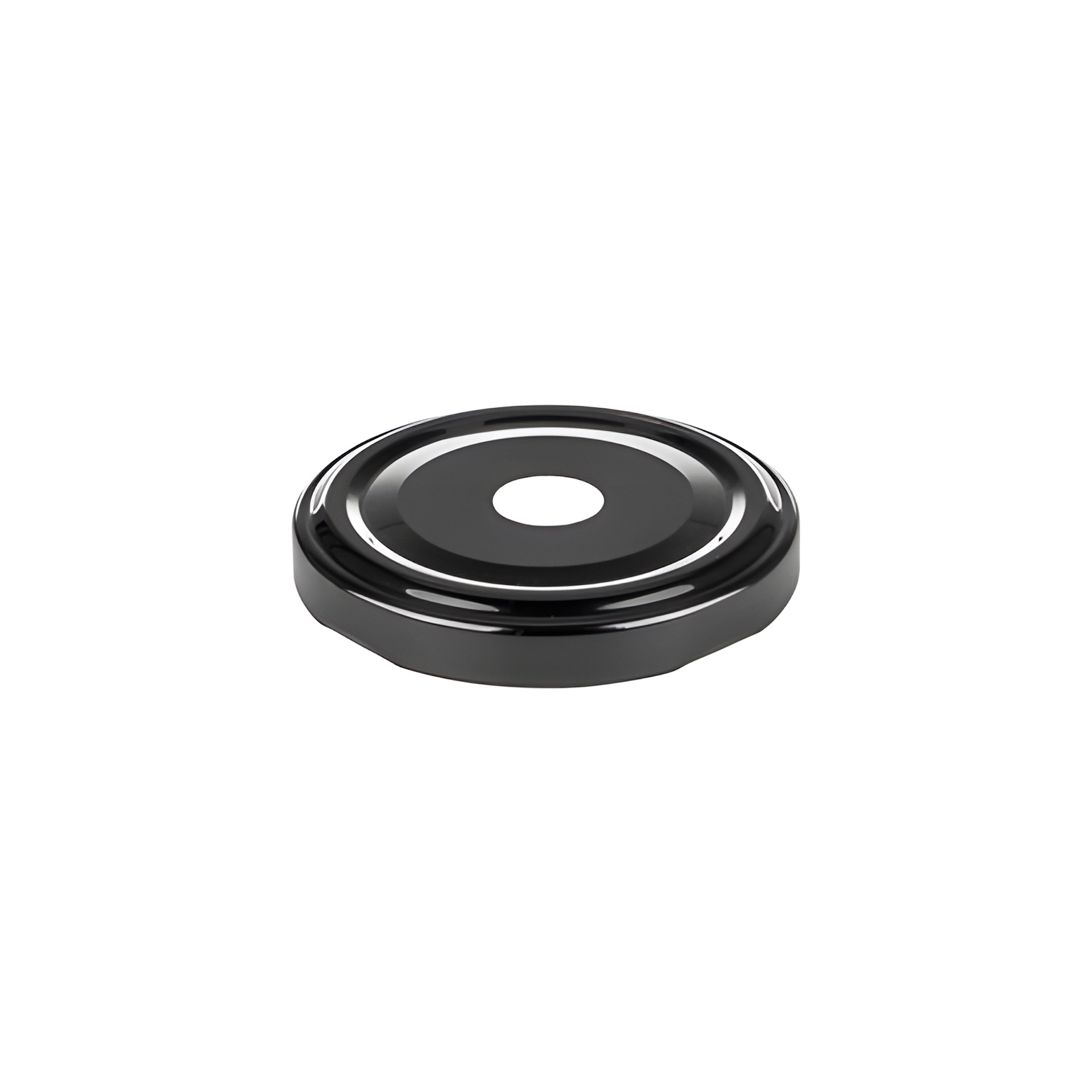 TO 58 Trinkhalmdeckel schwarz, Loch Ø 13 mm