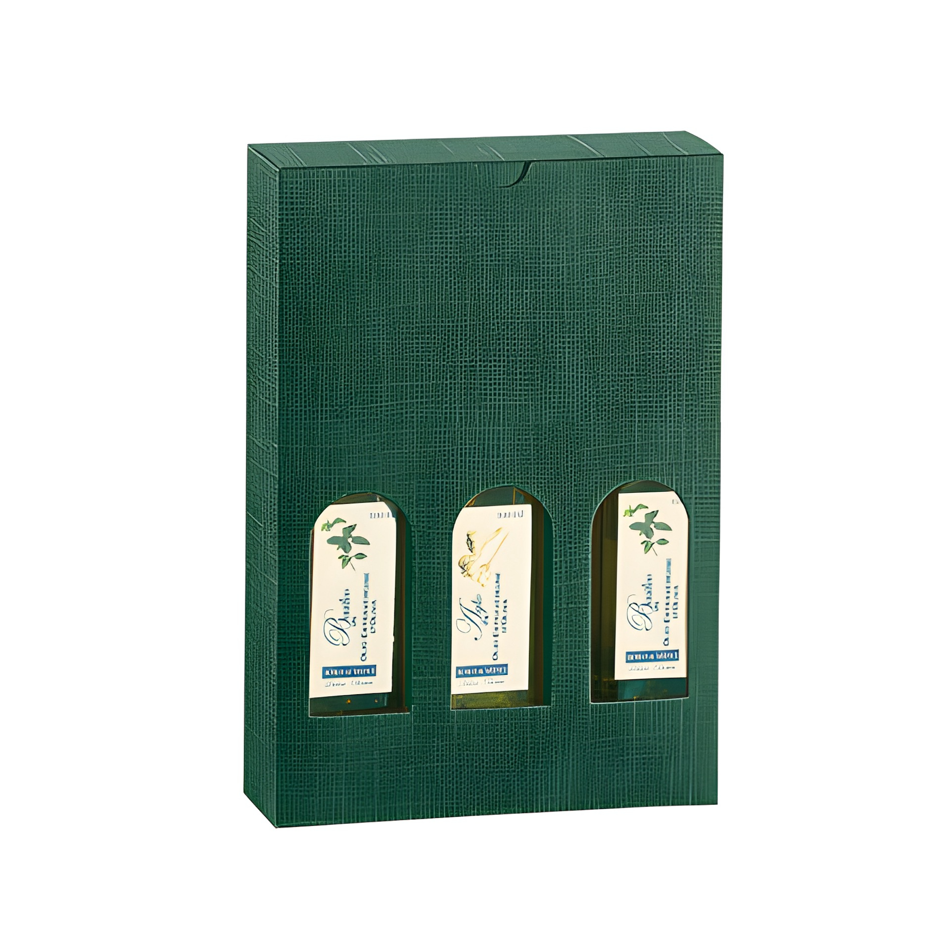 Flaschenkarton 3er 170 x 55 x 240 mm grün (Karton, 50 Stück)