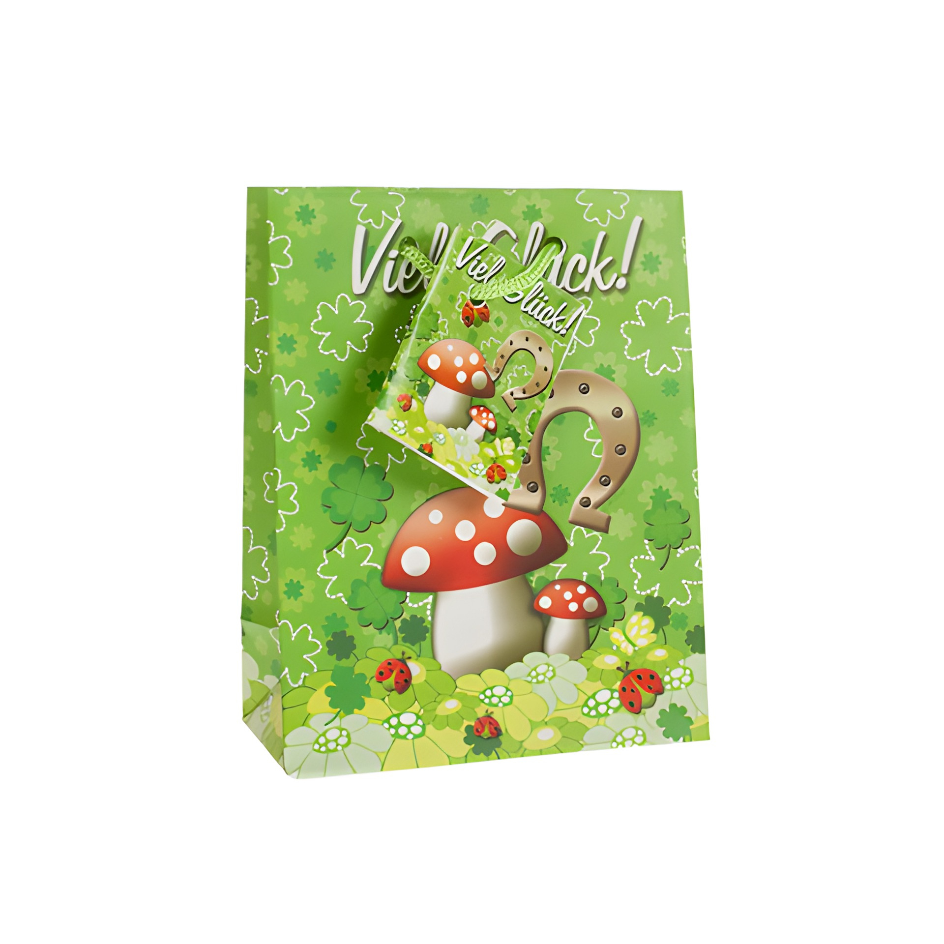 Geschenktüte 'Viel Glück - Wiese', klein