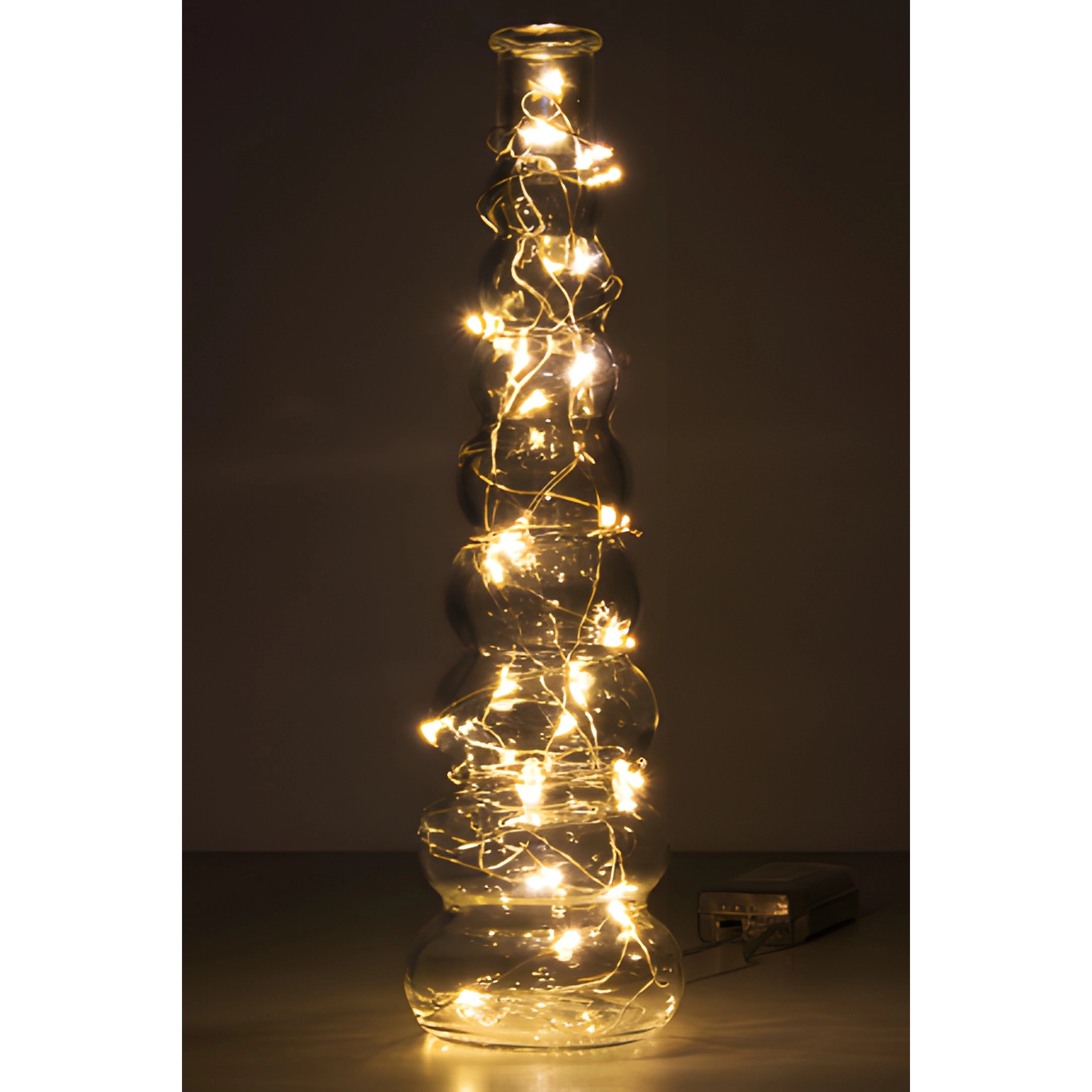 Lichterkette mit 40 LEDs, weiß mit Timer