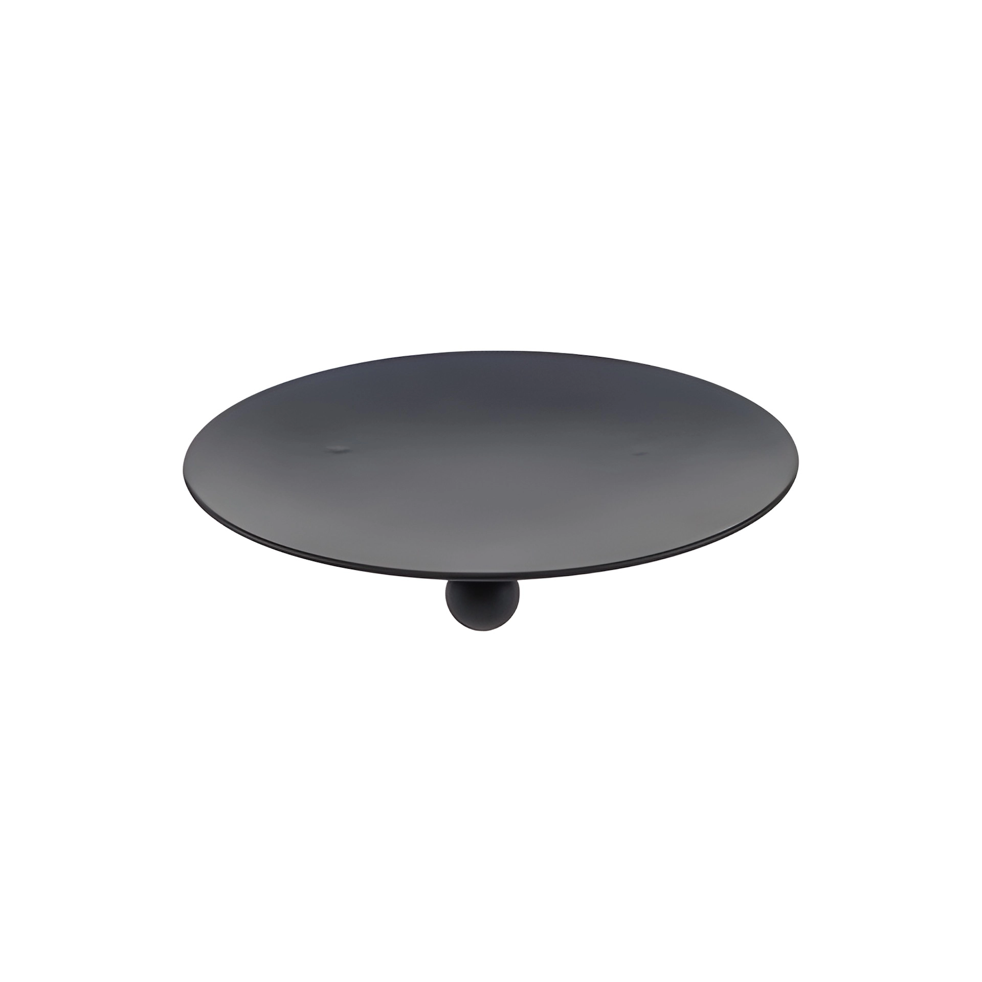 Kerzenständer flach, Ø 12 cm, schwarz