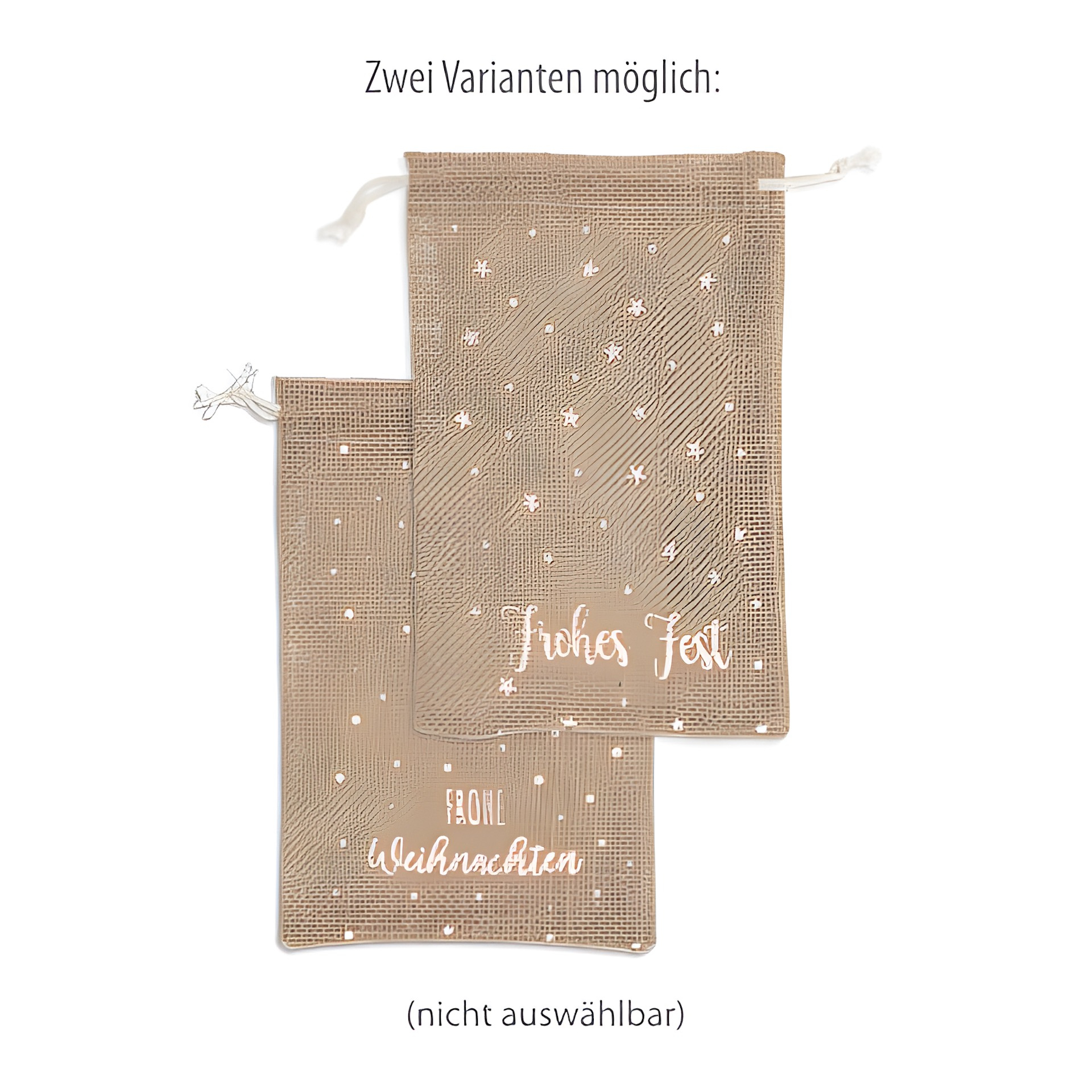 Jutebeutel 'Weihnachten', 16 x 23 cm