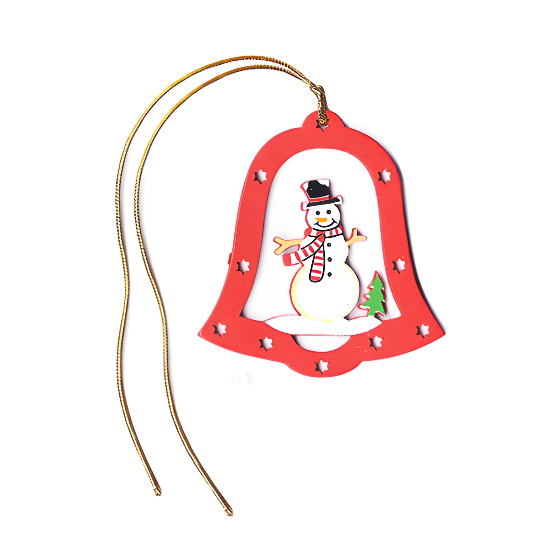 Weihnachtsanhänger 'Glocke mit Schneemann'