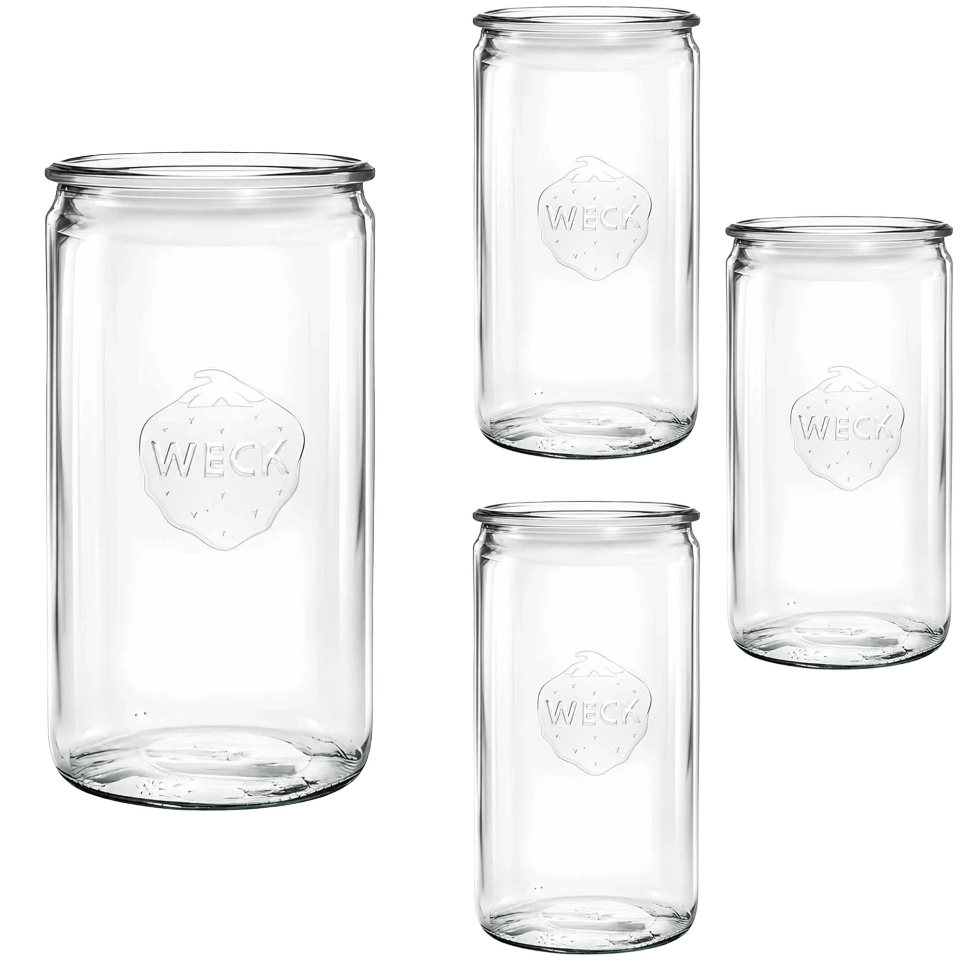 WECK Culinare Zylinderglas 1450 ml, 4er Karton