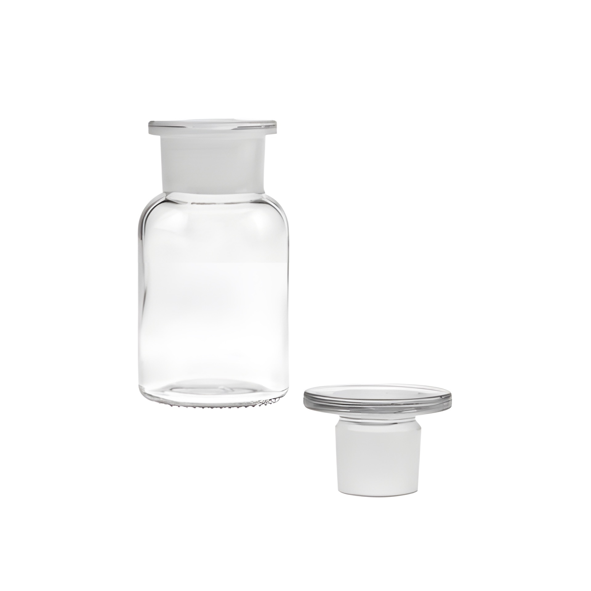 Apothekerflasche mit Glasstopfen  100 ml weiß
