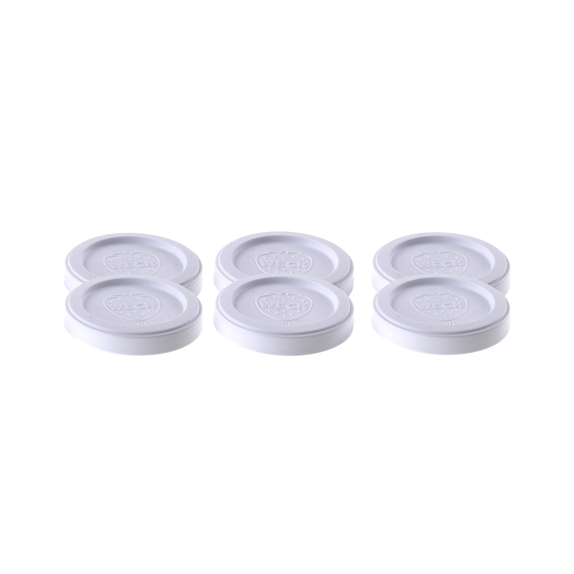 WECK Culinare Frischhaltedeckel weiß Ø 40 mm, 6 Stück