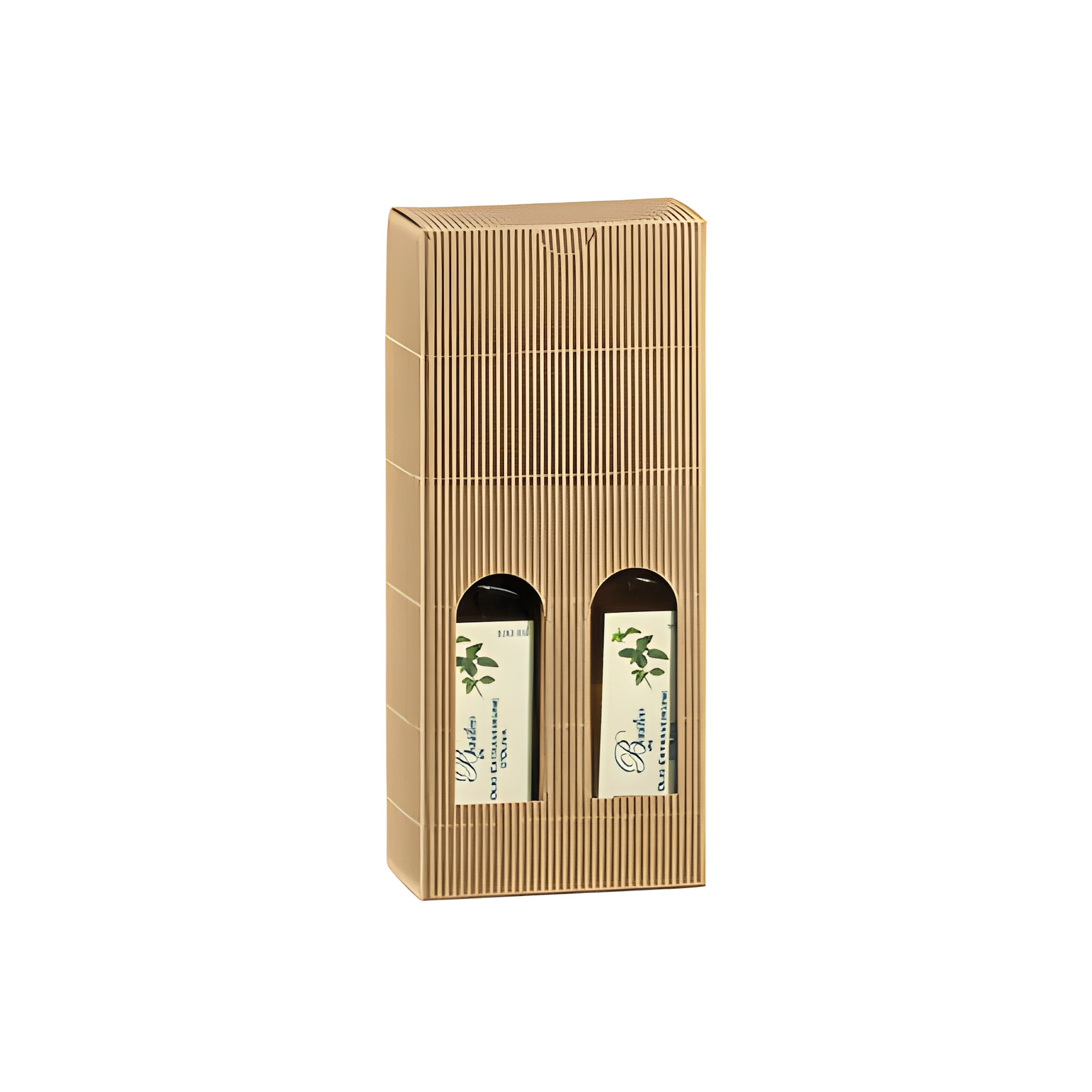 Flaschenkarton 2er 90 x 45 x 215 mm natur (Karton, 50 Stück)