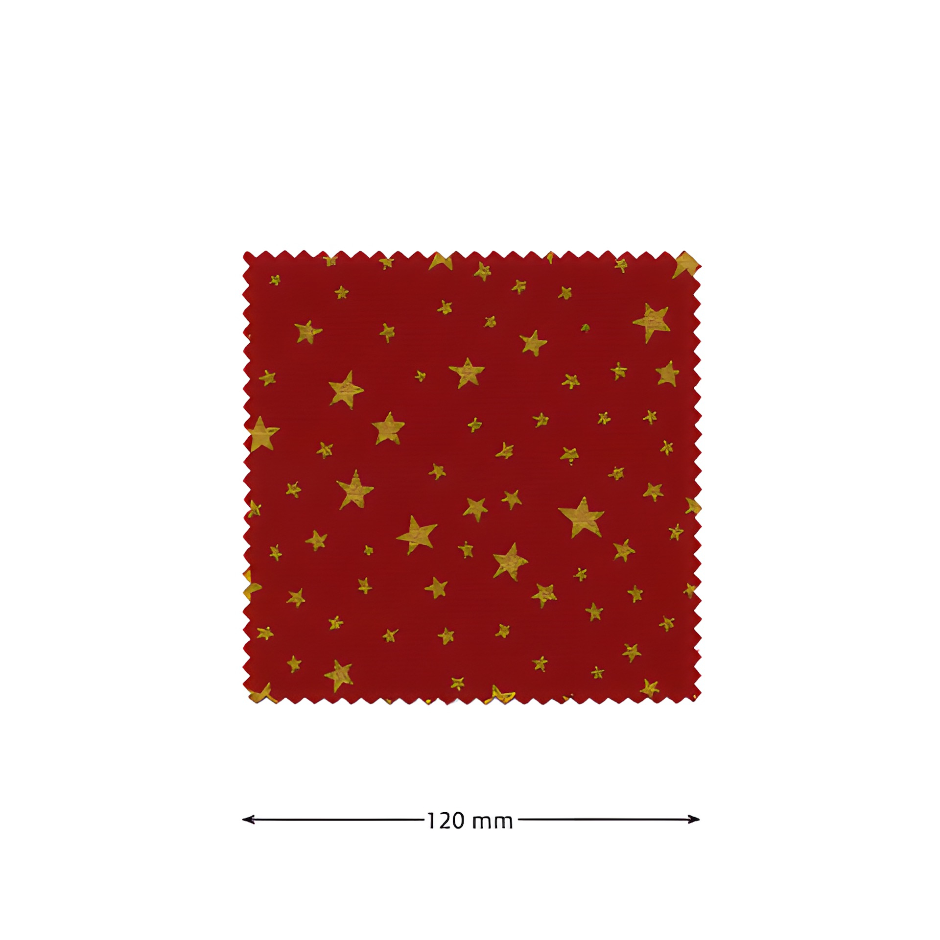 Deckchen 120 mm rot mit goldenen Sternen