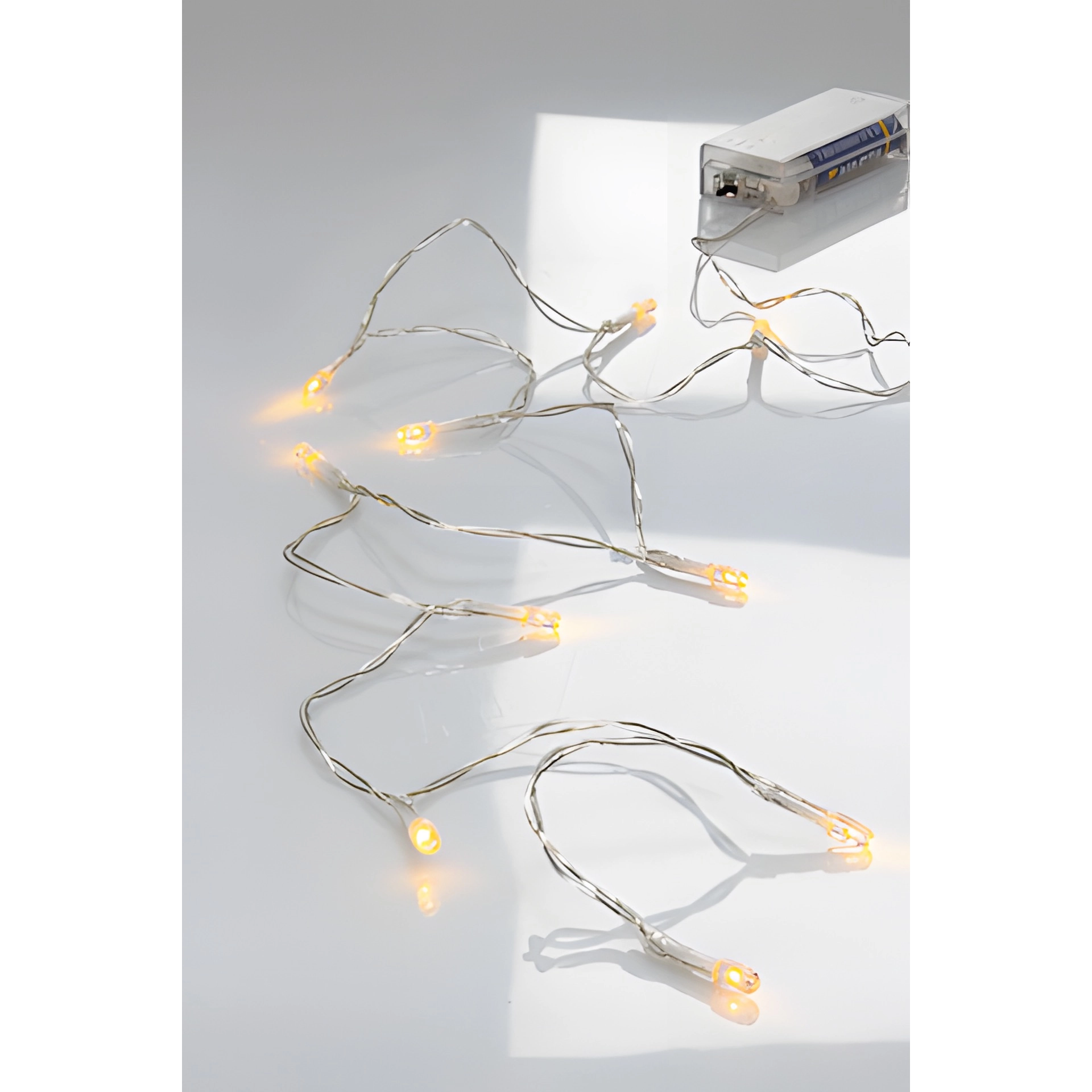 Lichterkette mit Timer, 10 LEDs, flammend