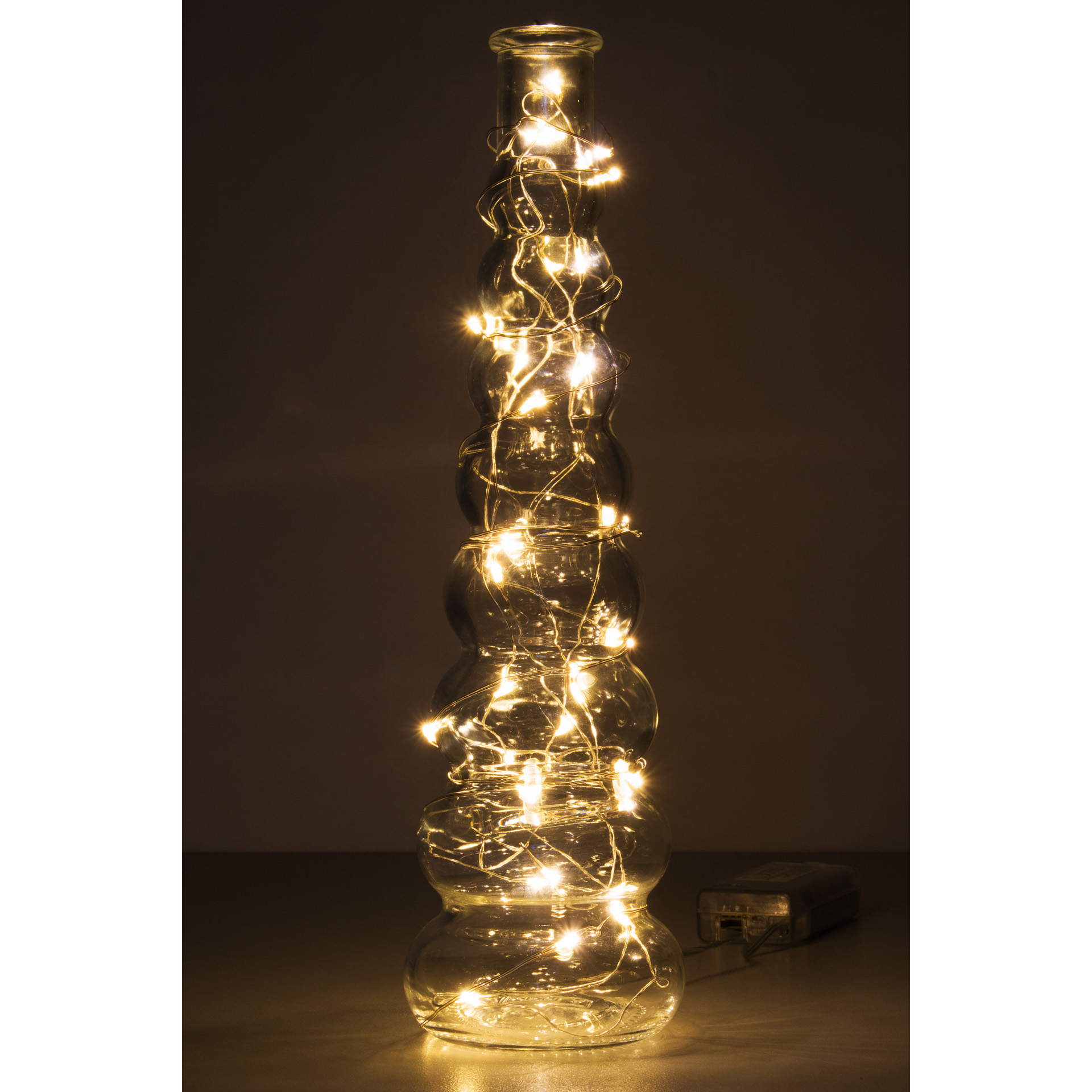Lichterkette mit 30 LEDs, weiß mit Timer
