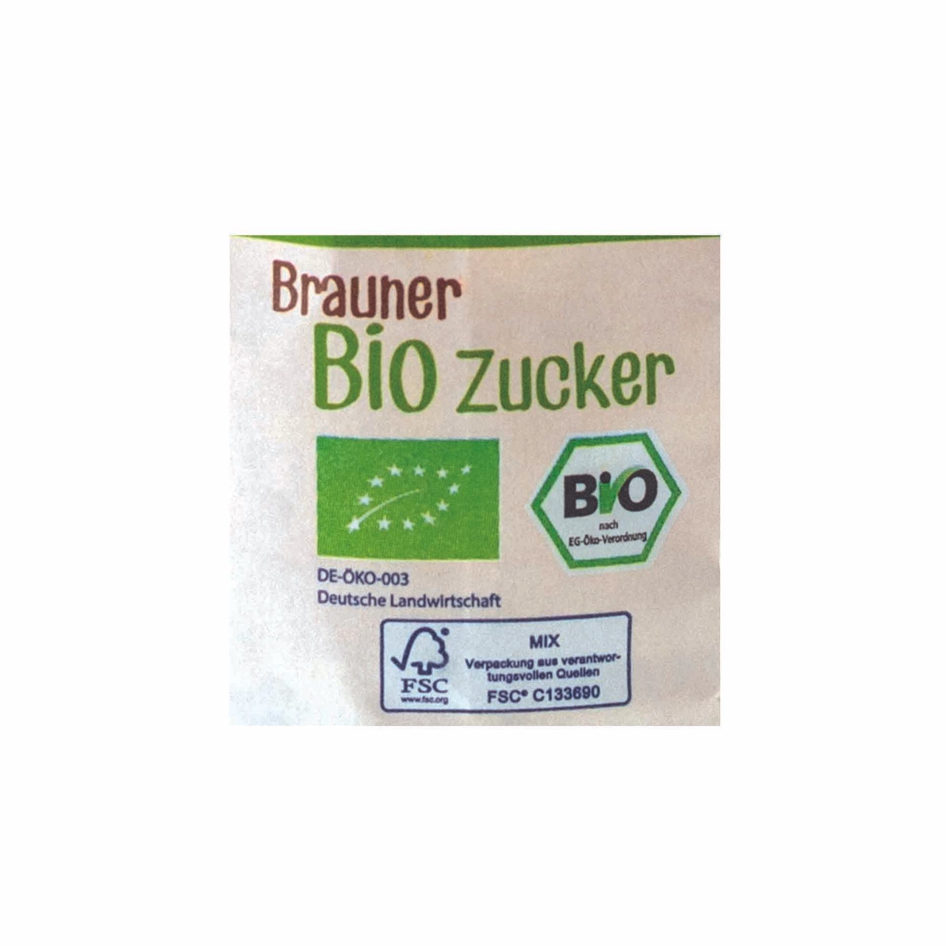 Brauner Bio Zucker, 500 g