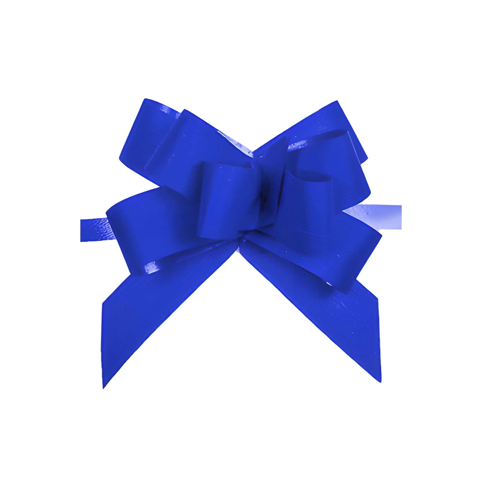 Ziehschleife Paperlook ca. 50 mm, blau, 100 Stück