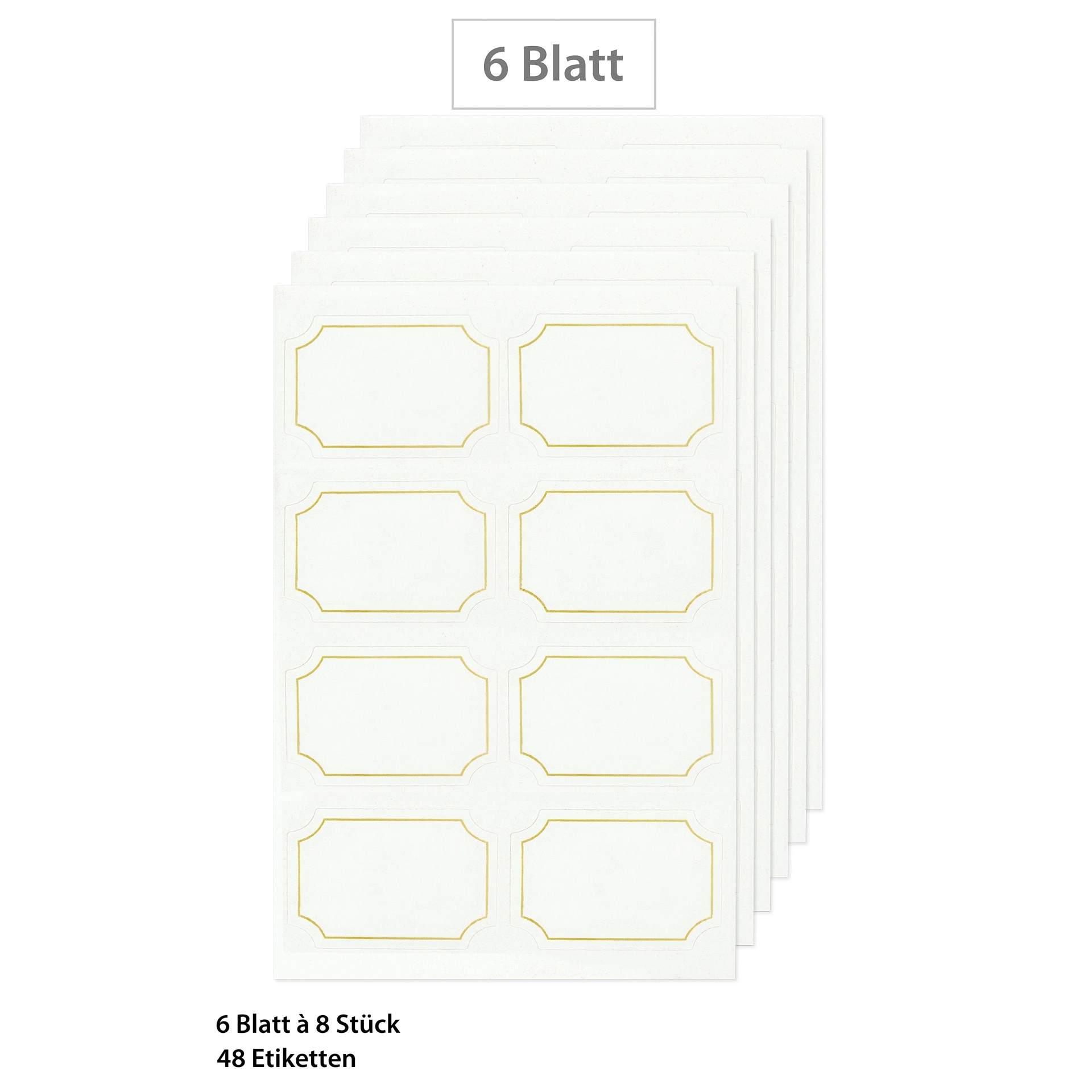 Etiketten 45 x 30 mm, weiß, 48 Stück