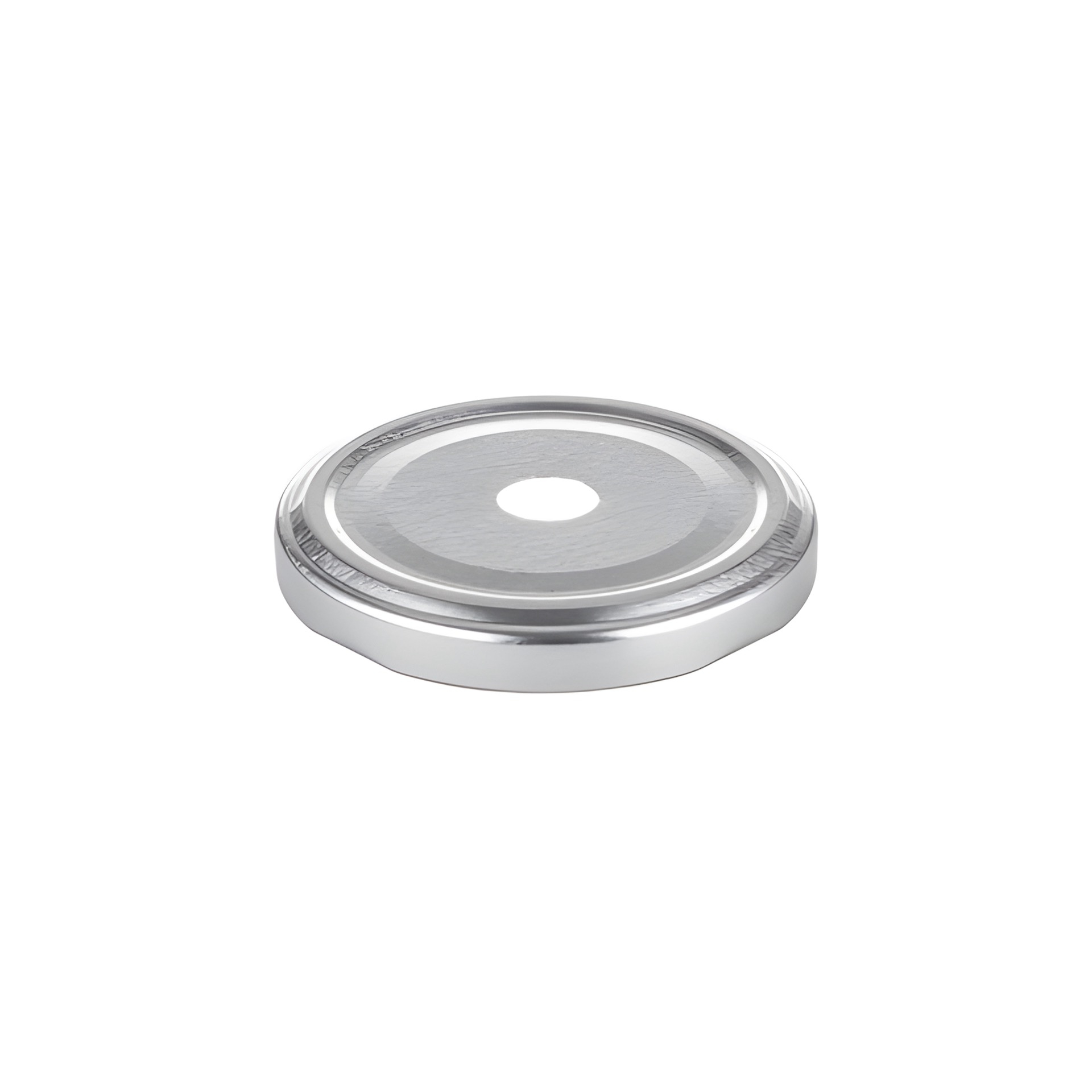 TO 66 Trinkhalmdeckel silber, Loch Ø 13 mm