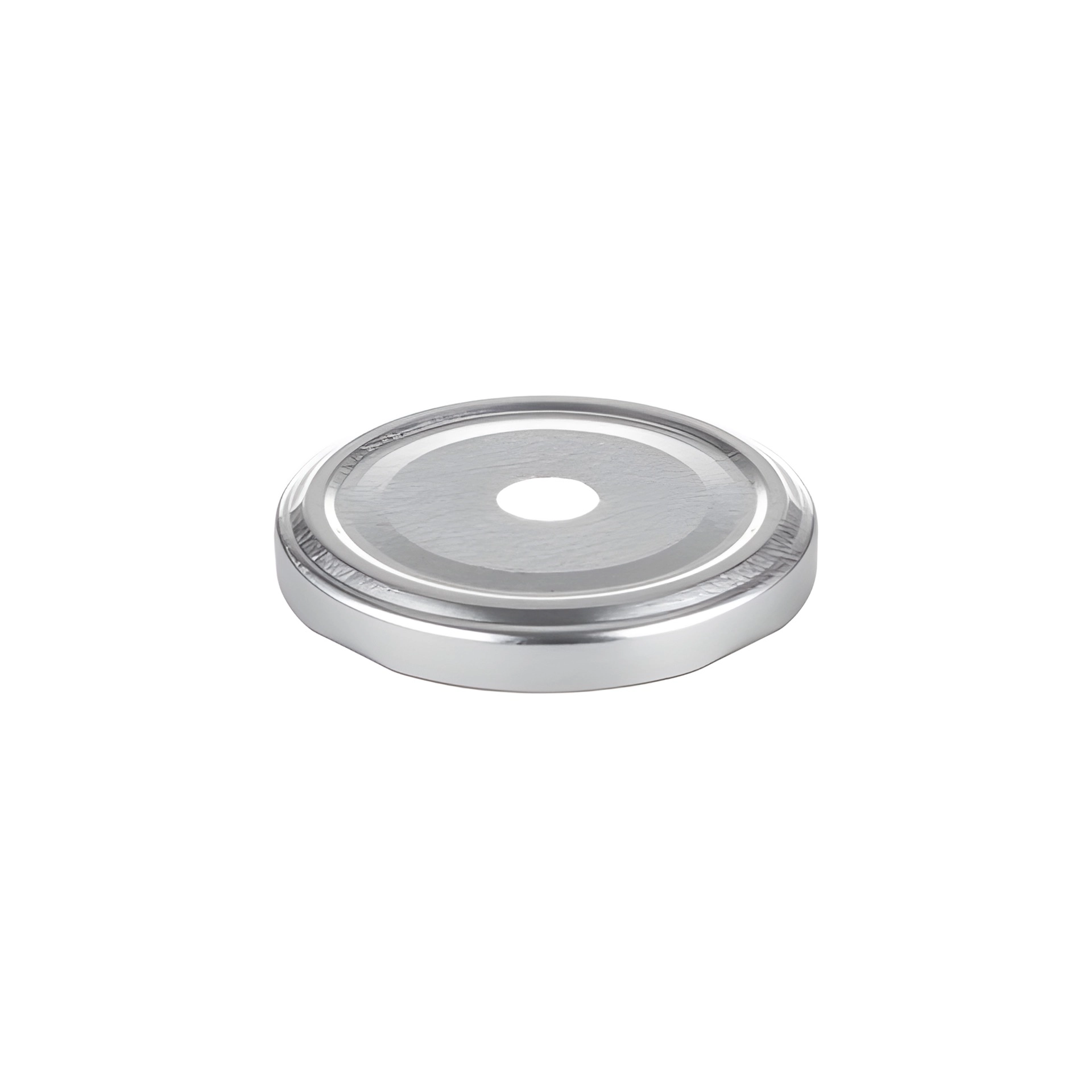 TO 66 Trinkhalmdeckel silber, Loch Ø 13 mm