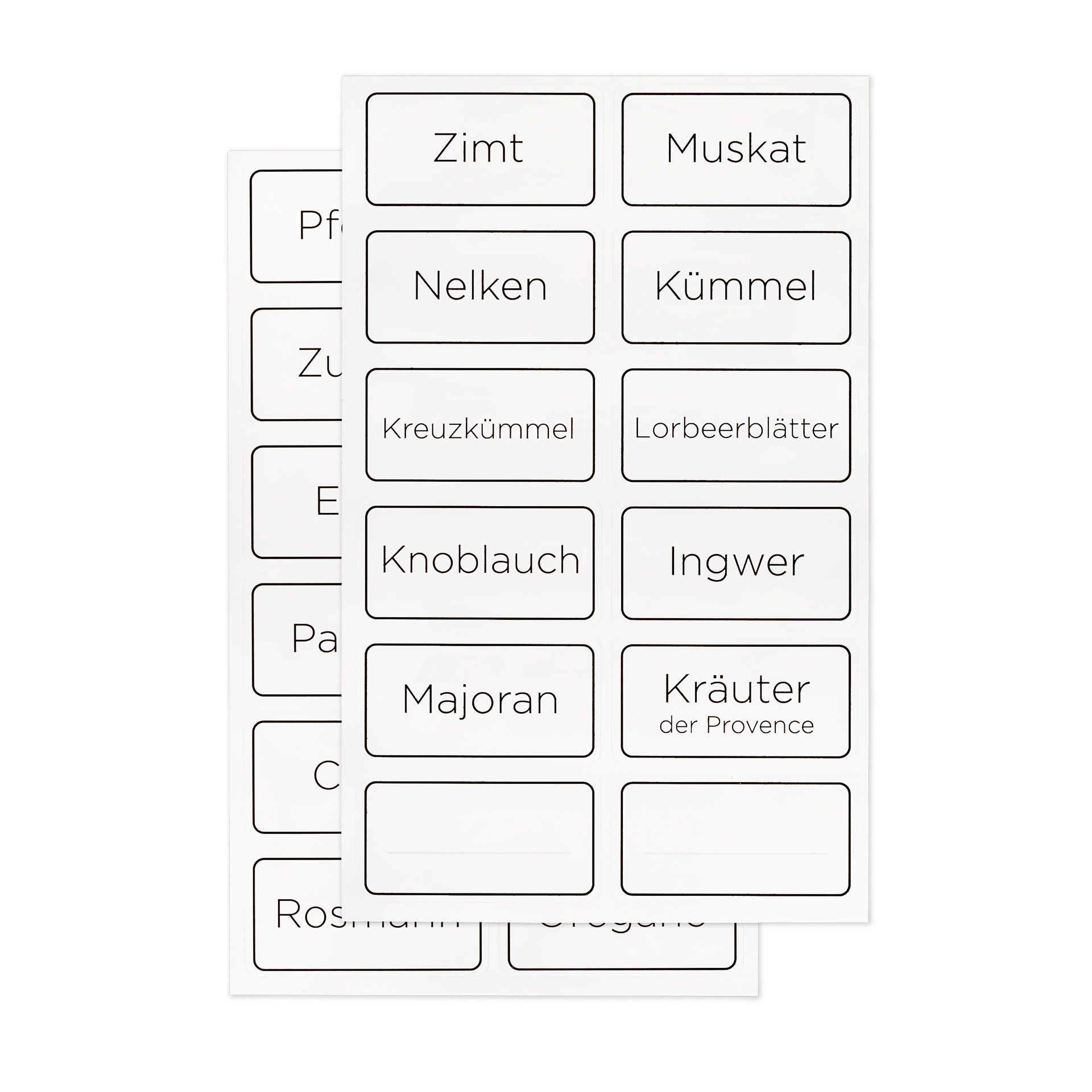 Schmucketiketten 'Gewürze und Kräuter', 24 Stück