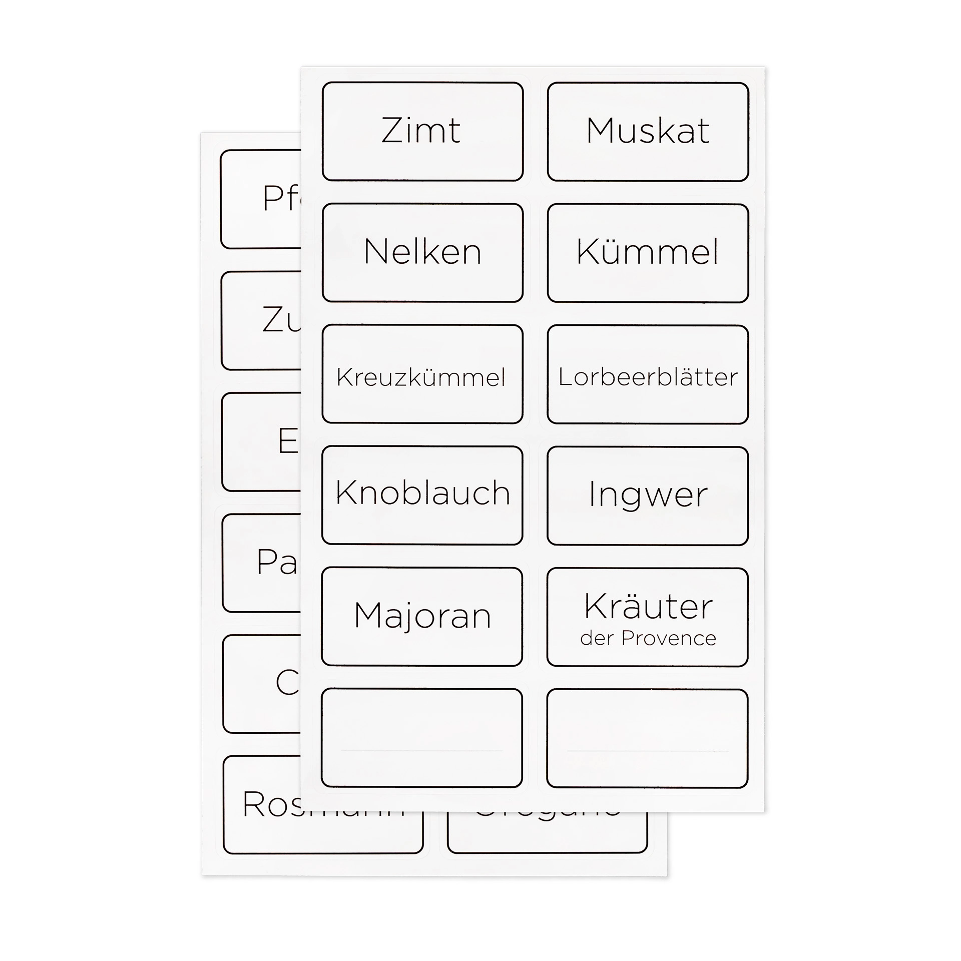 Schmucketiketten 'Gewürze und Kräuter', 24 Stück