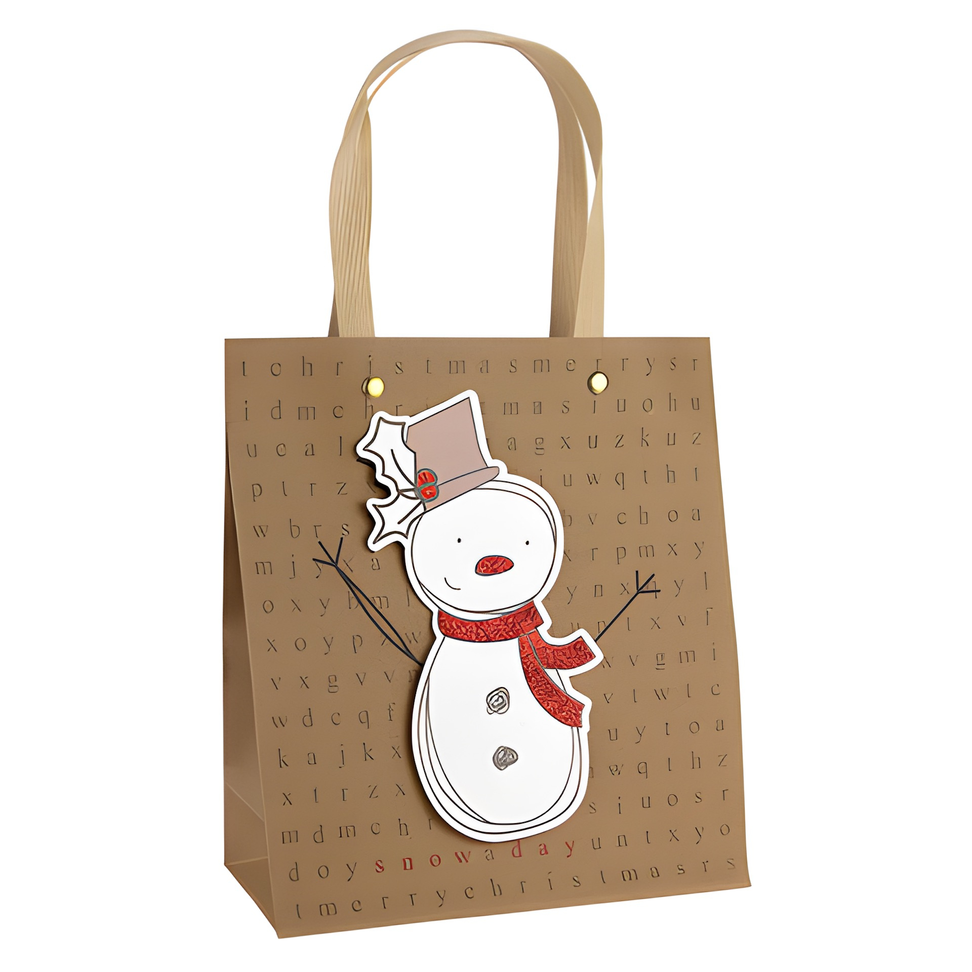 Geschenktüte 'Rentier/Schneemann', groß