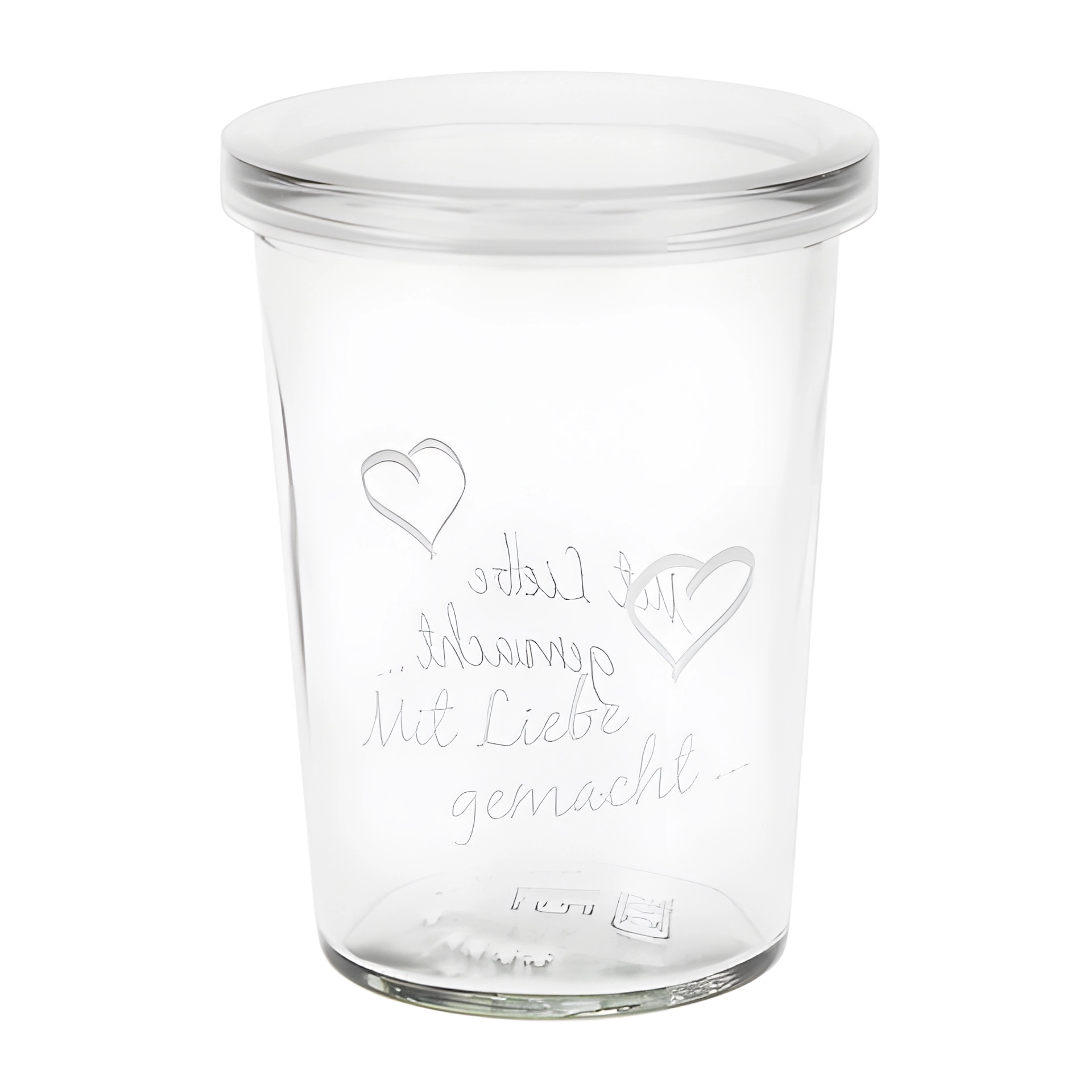 Becherglas 150 ml 'Mit Liebe gemacht'