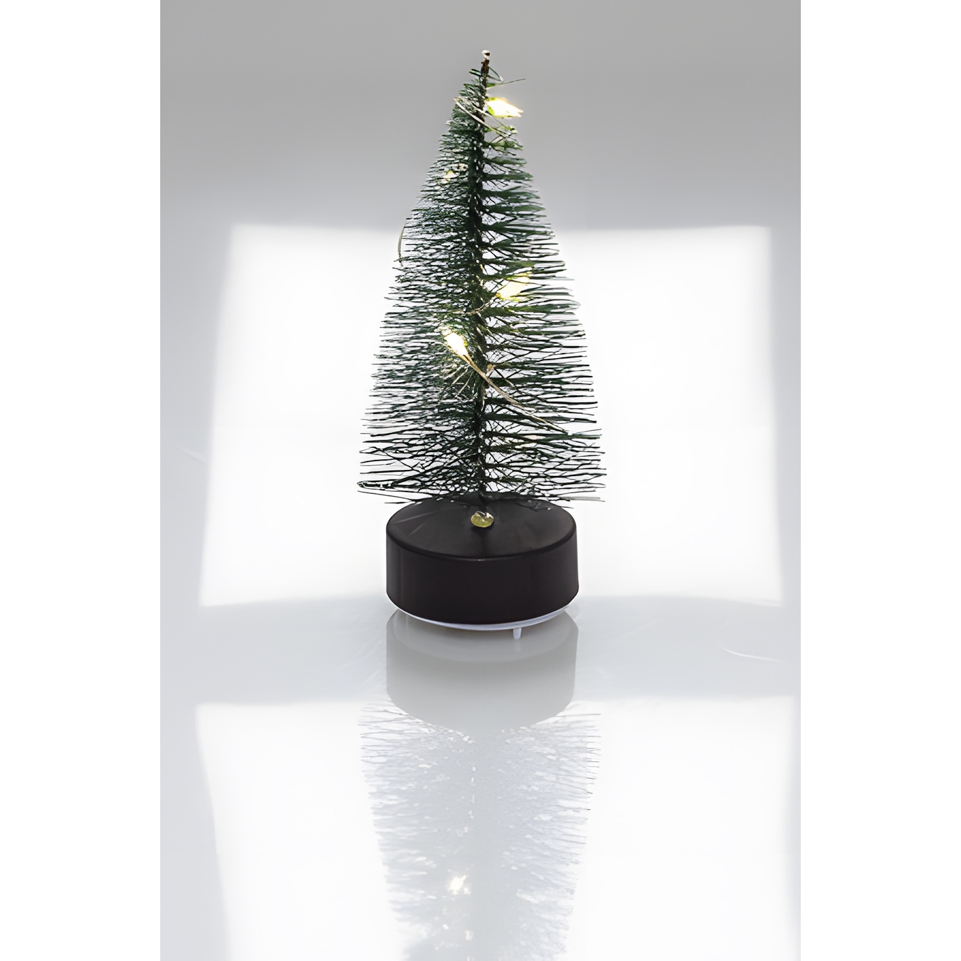 Deko-Tannenbaum mit 5 LEDs, 10 cm, grün