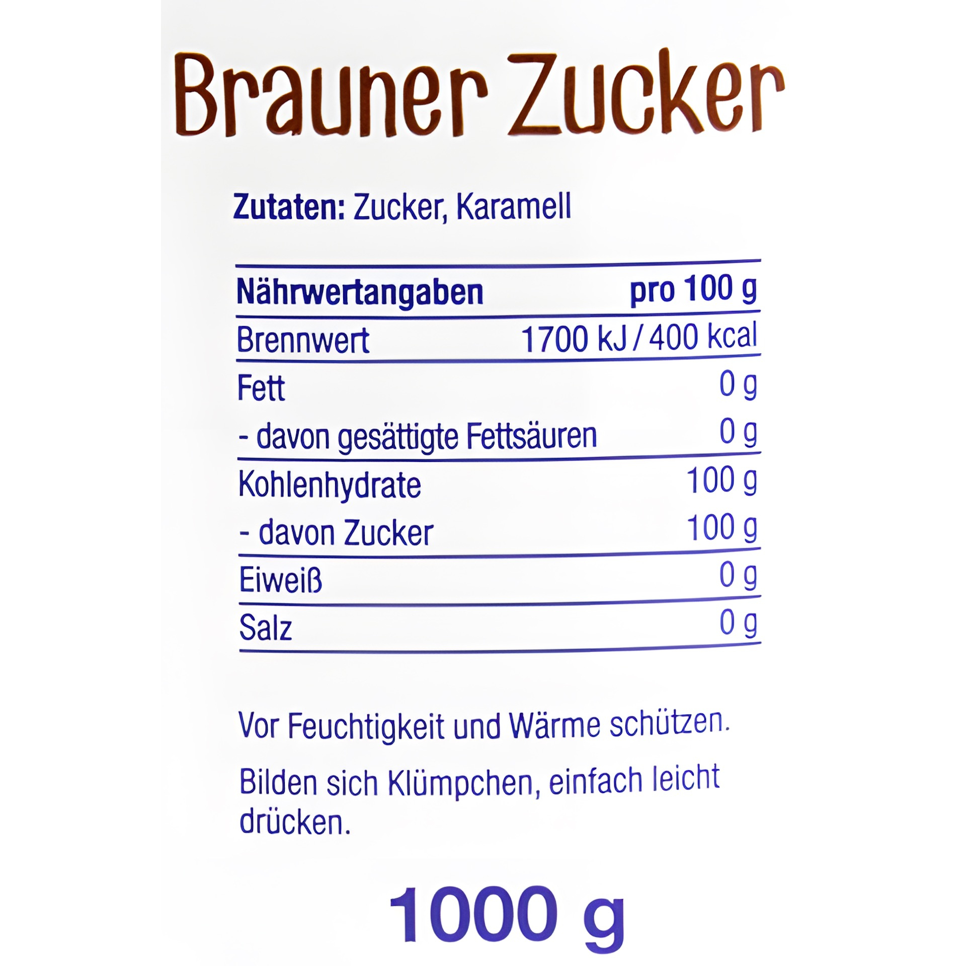 Brauner Zucker, 1 kg