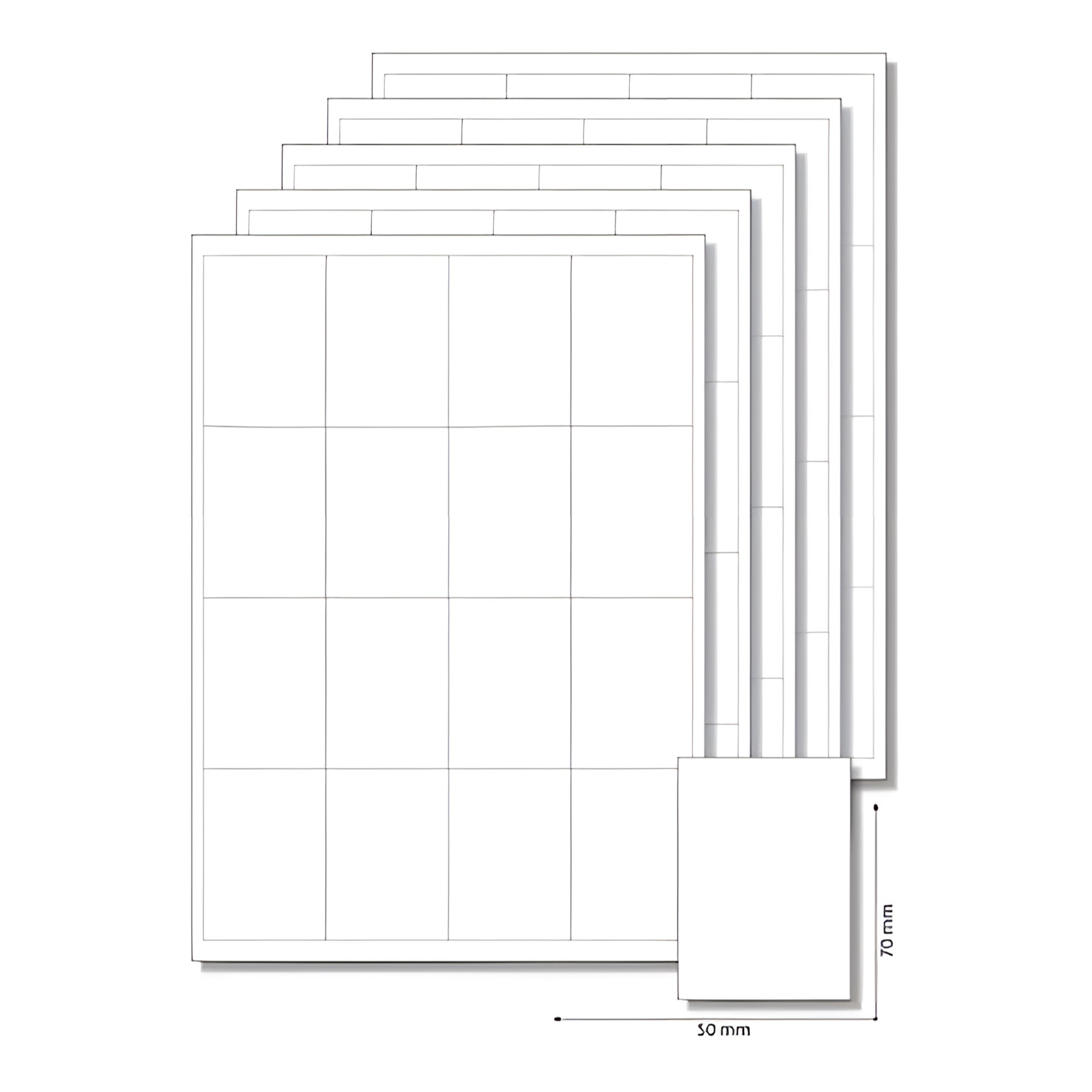 Etiketten 50 x 70 mm weiß - 50 Blatt A4