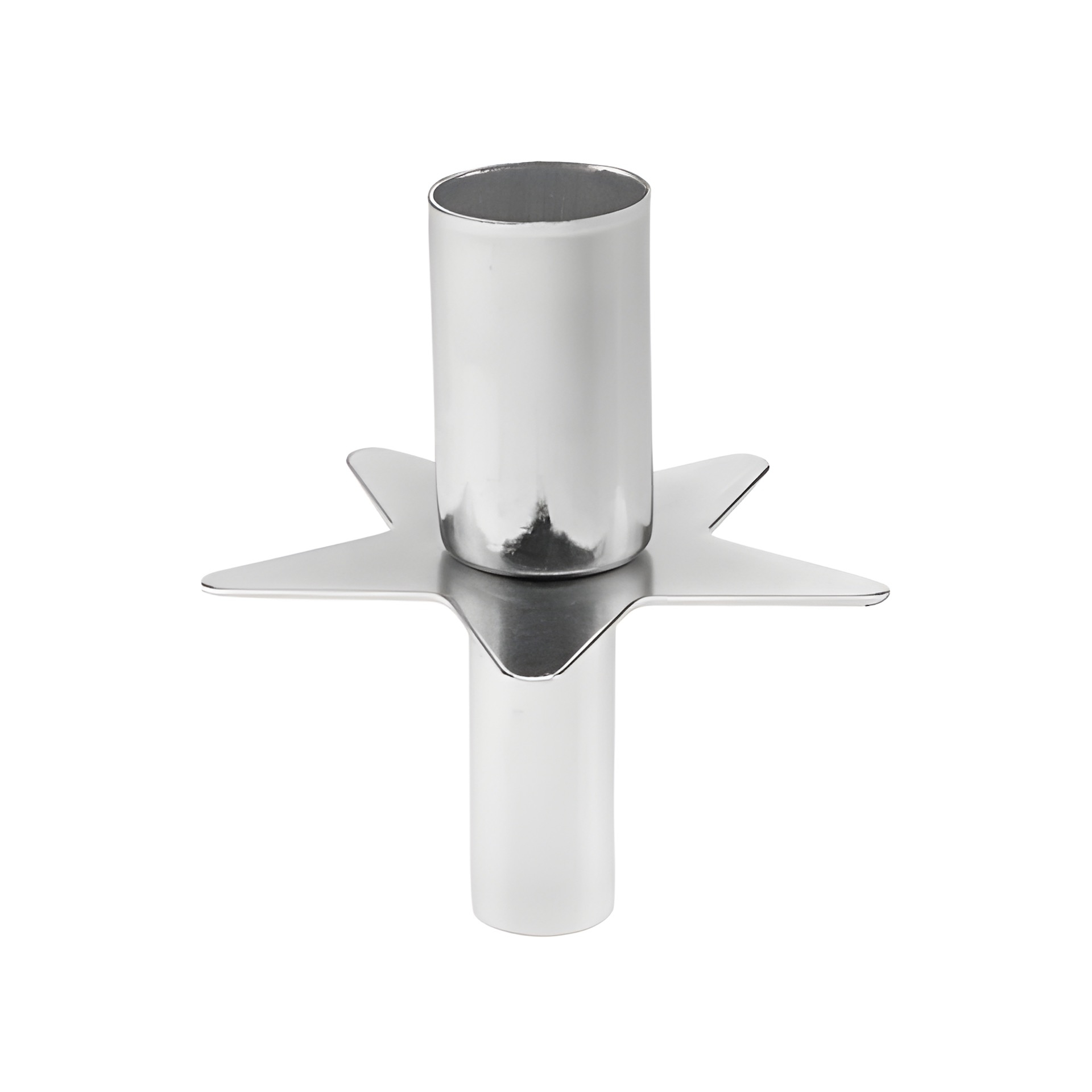 Flaschenkerzenhalter 'Stern' silber