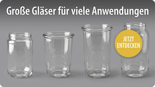 Große Gläser - Ideal zum Einkochen und Fermentieren