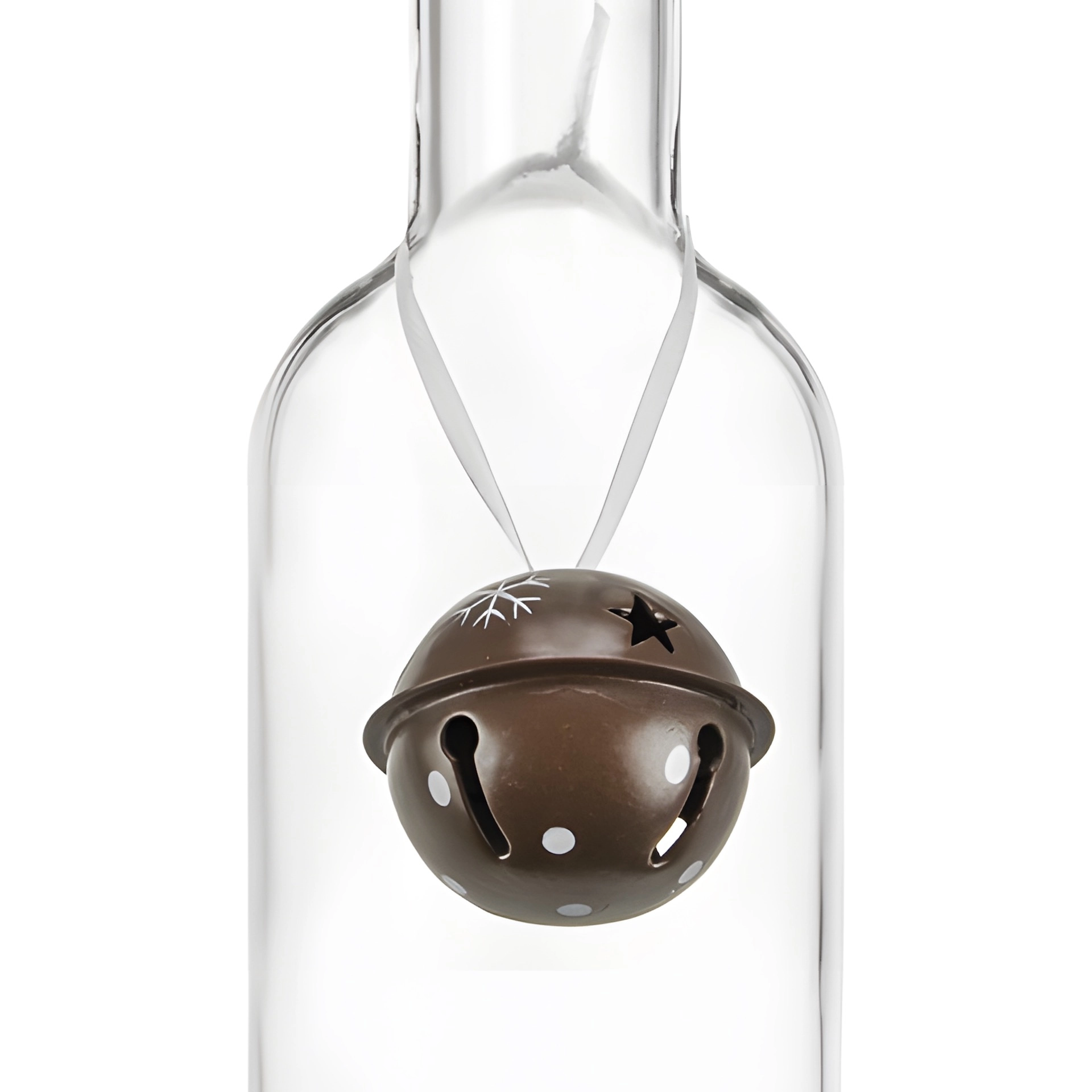 Metallanhänger 'Glöckchen' - 6er-Set braun/weiß