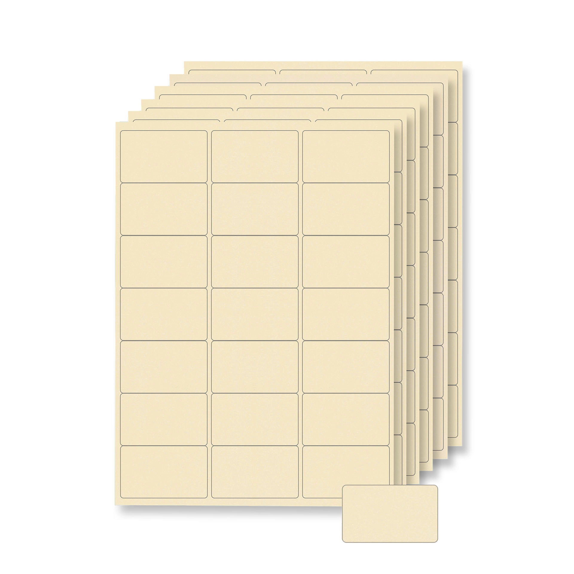 Steffis Etiketten 63,5 x 38,1 mm creme - 5 Blatt A4