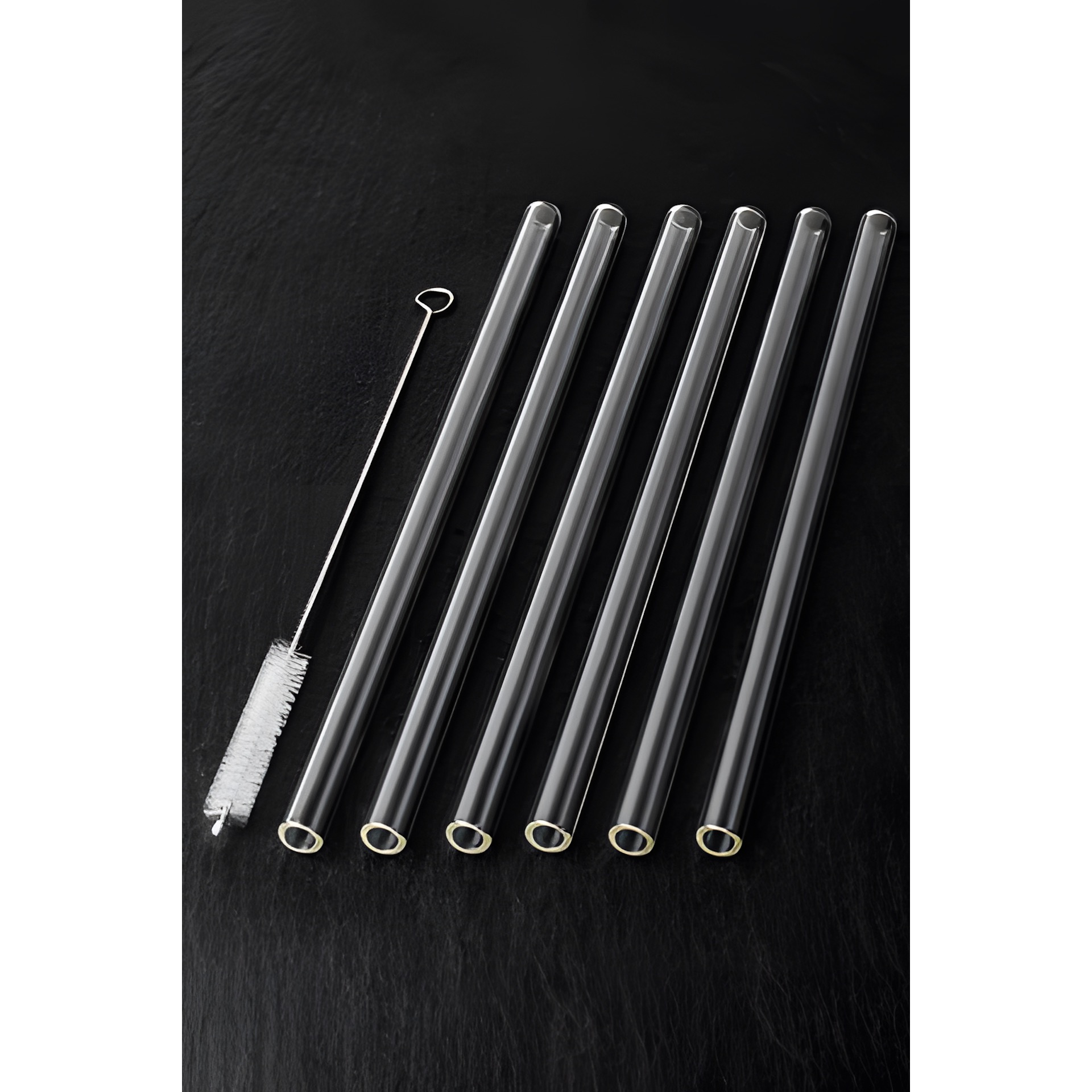 Glastrinkhalme 23 cm, Ø 10 mm, 6 Stück
