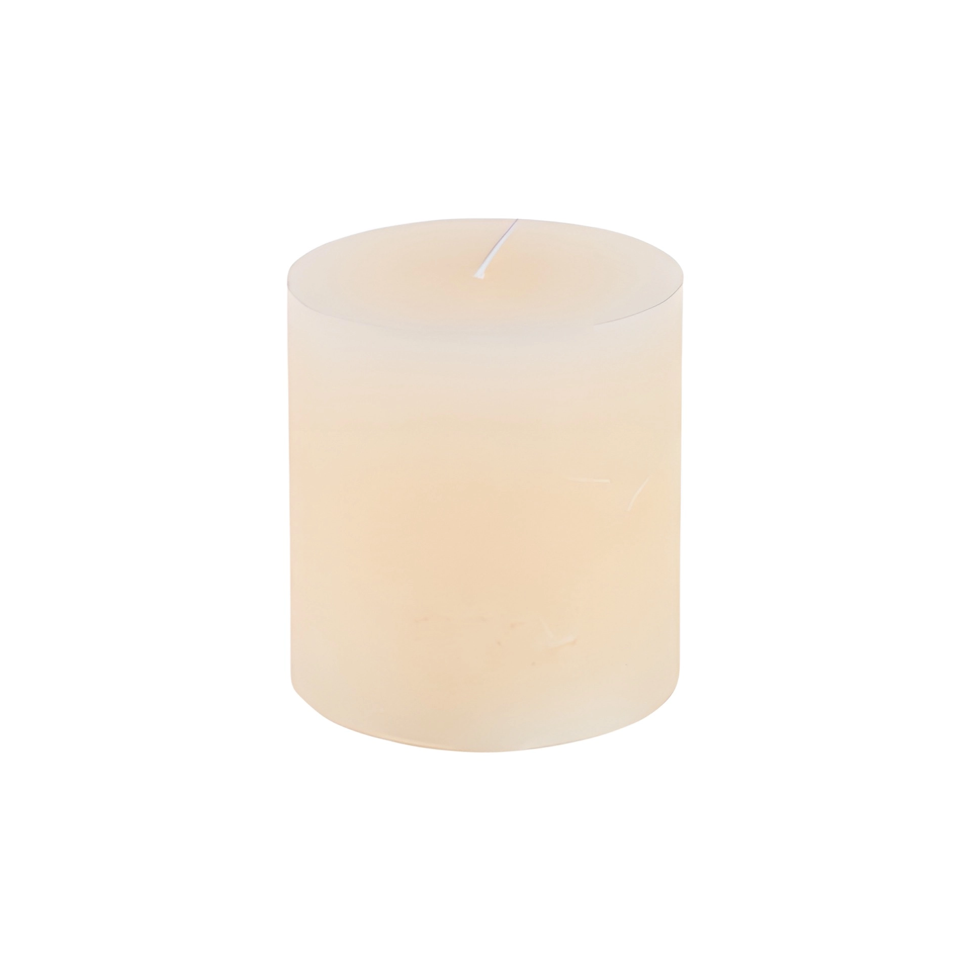 Stumpenkerze 'Rustik' Ø 6,8 cm, creme