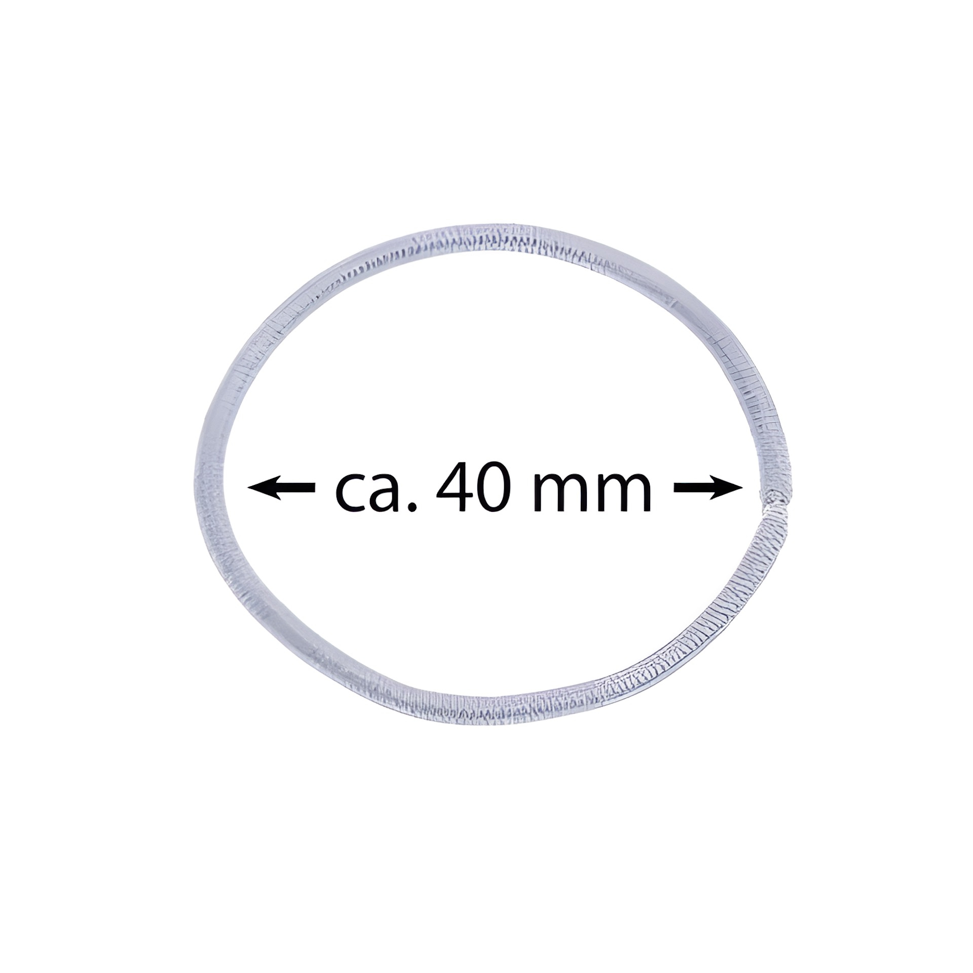 Elastische Schlaufen 40 mm, silber, 1000 Stück