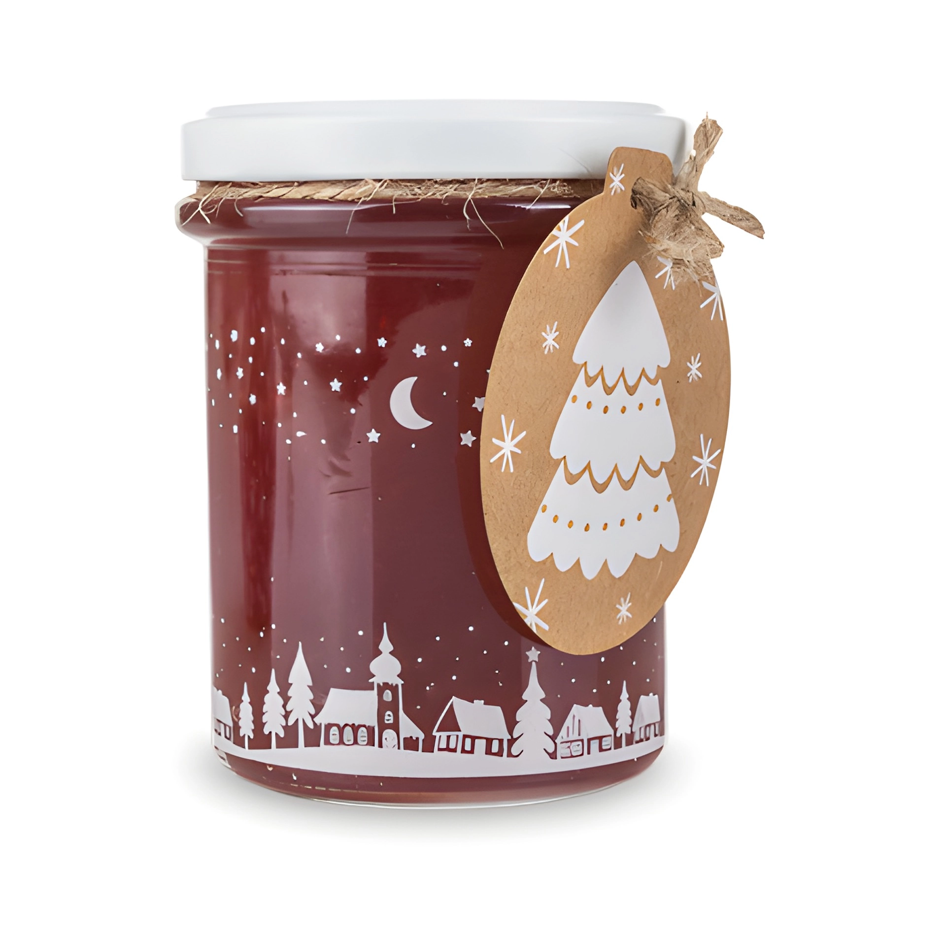 Sturzglas 215 ml 'Winterlandschaft' mit Stoßkante